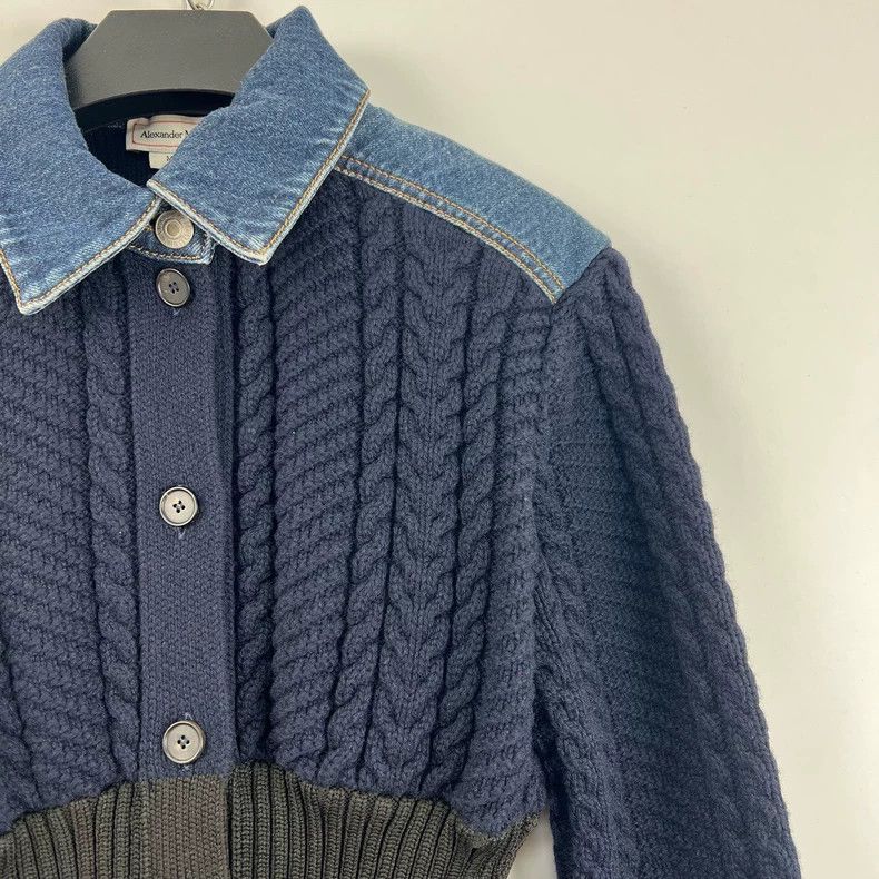 Alexander McQueen Alexander McQueen Knit and Denim Jacket Size S / US 4 / IT 40 - 7 Thumbnail