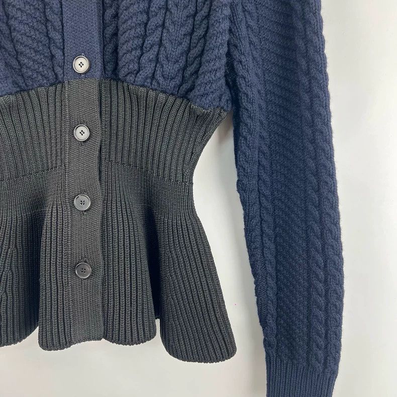 Alexander McQueen Alexander McQueen Knit and Denim Jacket Size S / US 4 / IT 40 - 6 Thumbnail