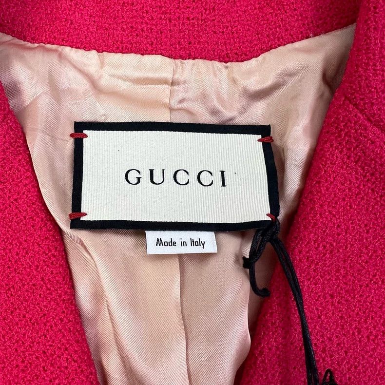 Gucci New Gucci Pink Short Wool Blend Blazer Size S / US 4 / IT 40 - 3 Thumbnail