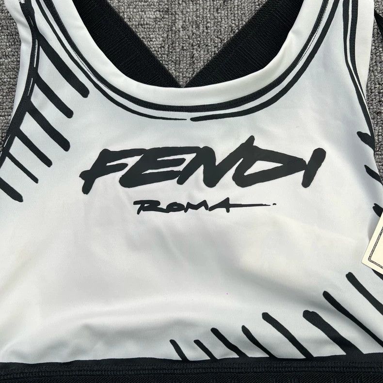 Fendi Fendi Black and White Sport Tank Top Size M / US 6-8 / IT 42-44 - 3 Thumbnail