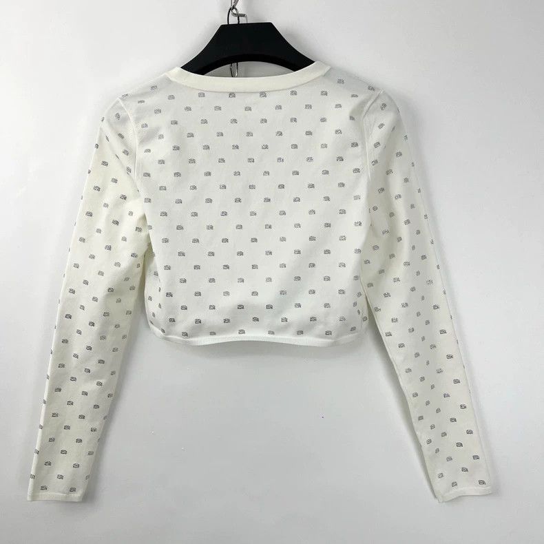 Alexander Wang Alexander Wang White Short Top with Rhinestones Size S / US 4 / IT 40 - 3 Thumbnail