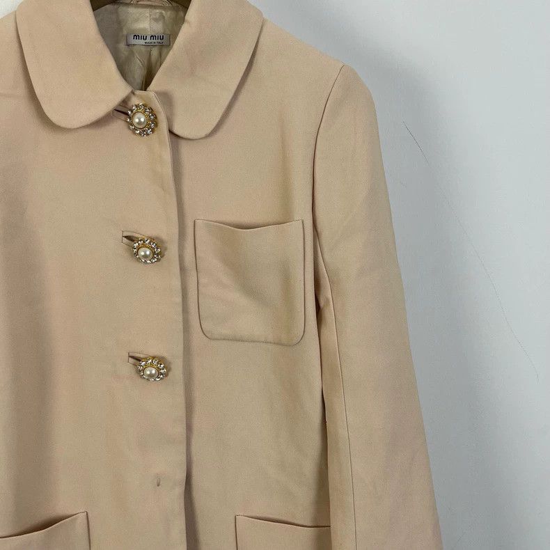 Miu Miu Miumiu Pink Pearl Button Coat Size M / US 6-8 / IT 42-44 - 4 Thumbnail