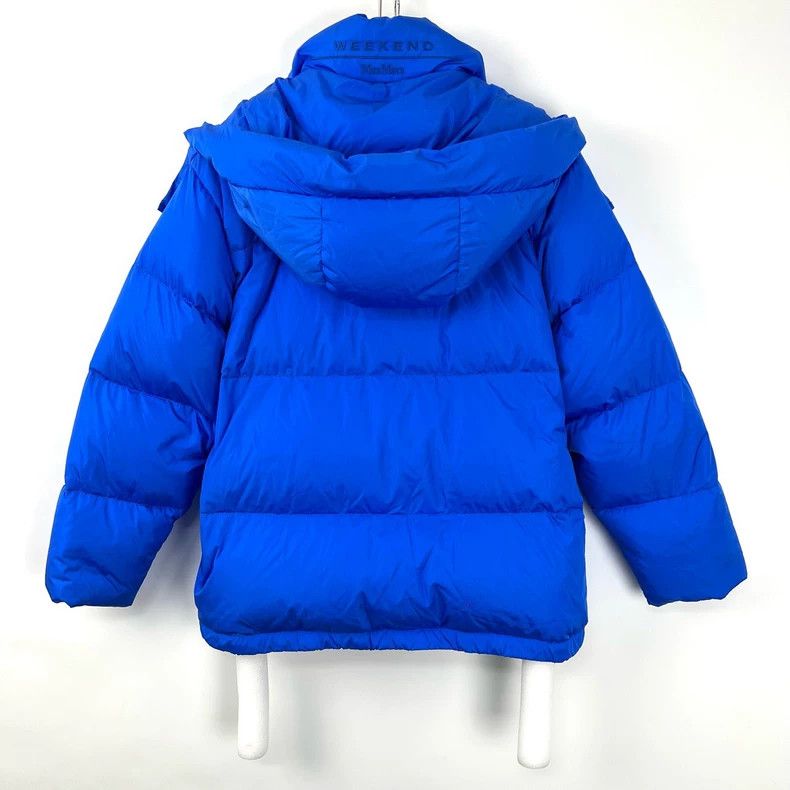 Moncler Max Mara Blue Hooded Puffer Jacket Size S / US 4 / IT 40 - 2 Thumbnail