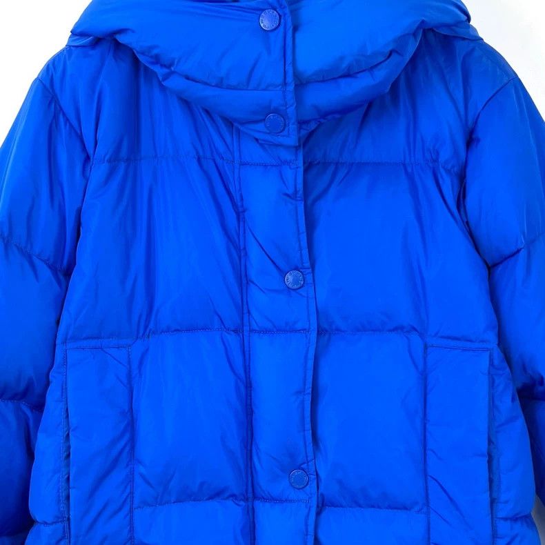 Moncler Max Mara Blue Hooded Puffer Jacket Size S / US 4 / IT 40 - 3 Thumbnail