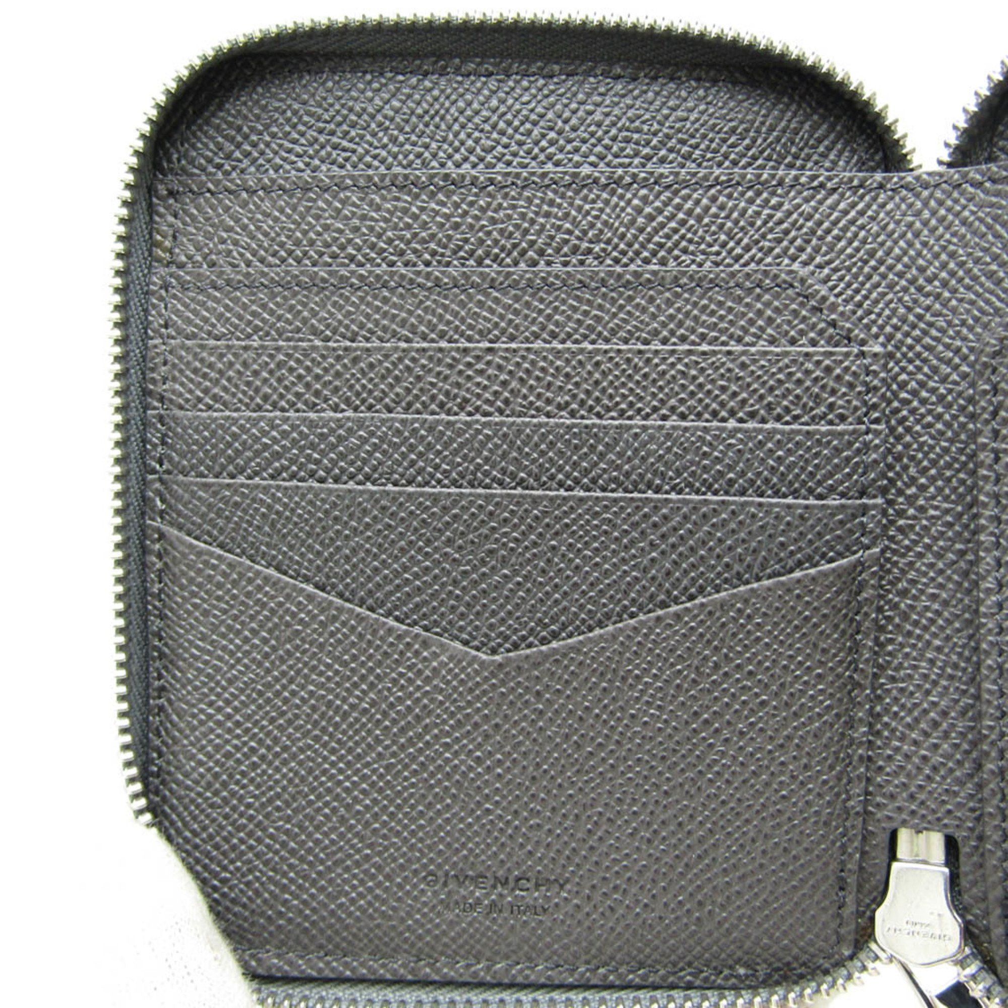 Givenchy Givenchy Round zipper wallet BK606SK134 Women's Leather Middle Wallet (bi-fold) Gunmetal,Silver Size ONE SIZE - 10 Thumbnail