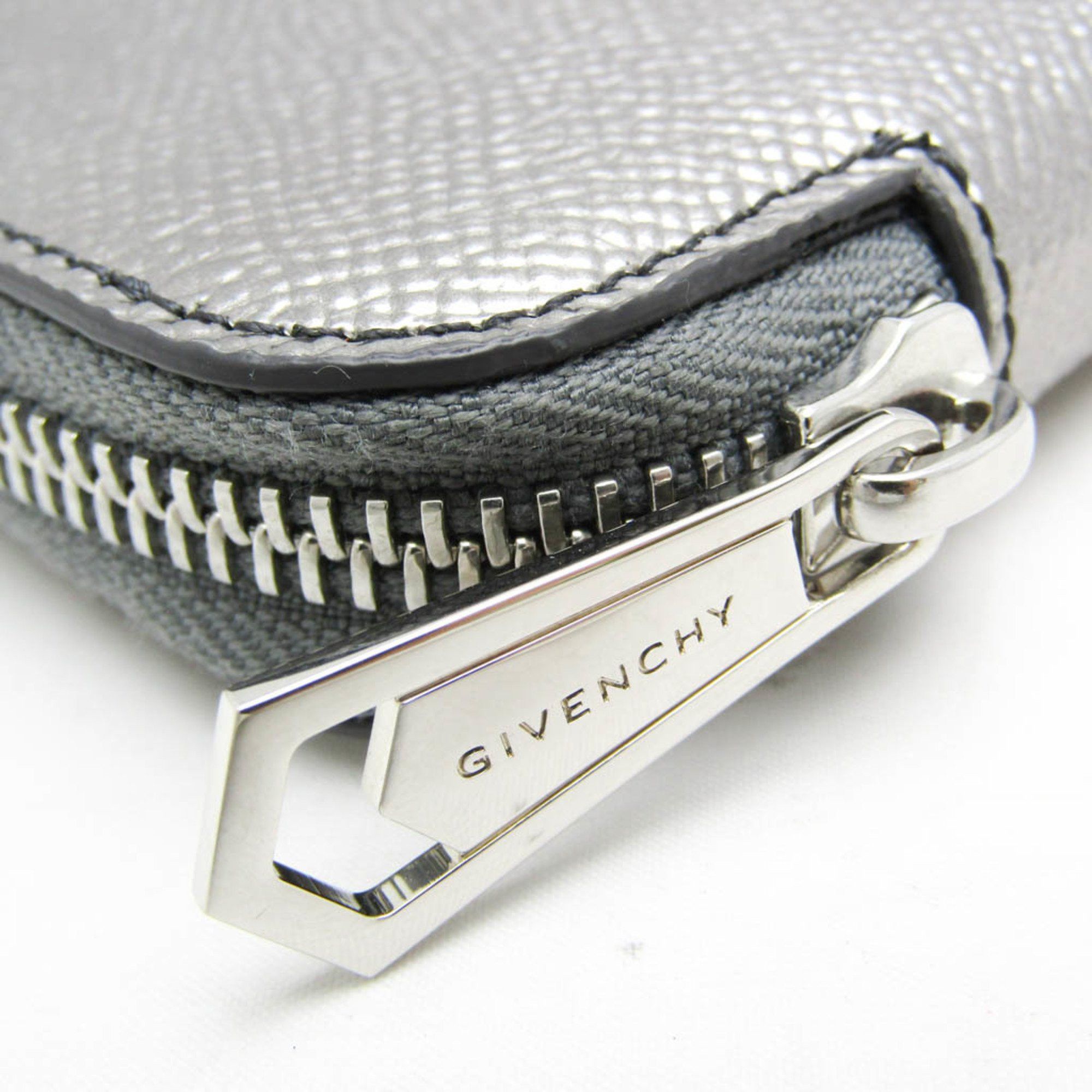 Givenchy Givenchy Round zipper wallet BK606SK134 Women's Leather Middle Wallet (bi-fold) Gunmetal,Silver Size ONE SIZE - 8 Thumbnail