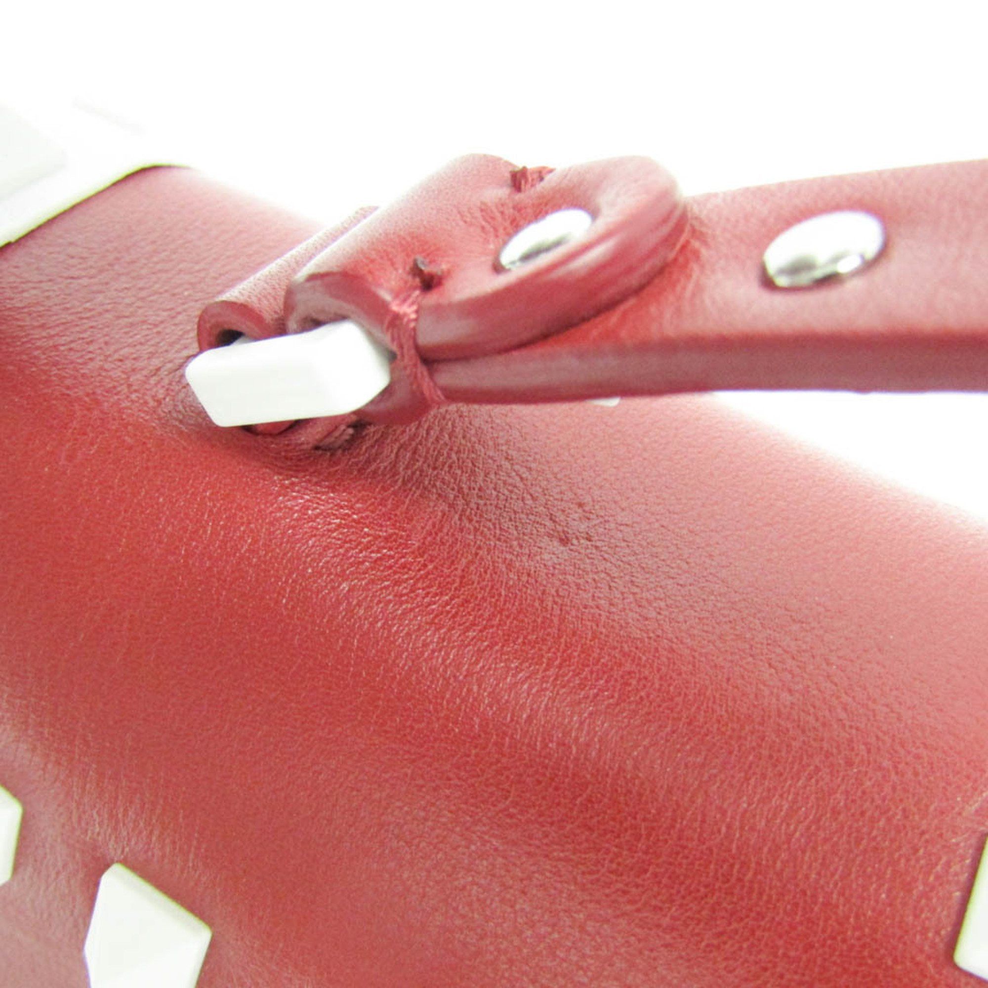 Valentino Valentino Garavani Spike Lockstuds Single Handle Bag PW2B0094YDW Women's Leather Handbag,Shoulder Bag Red Color,White Size ONE SIZE - 8 Thumbnail