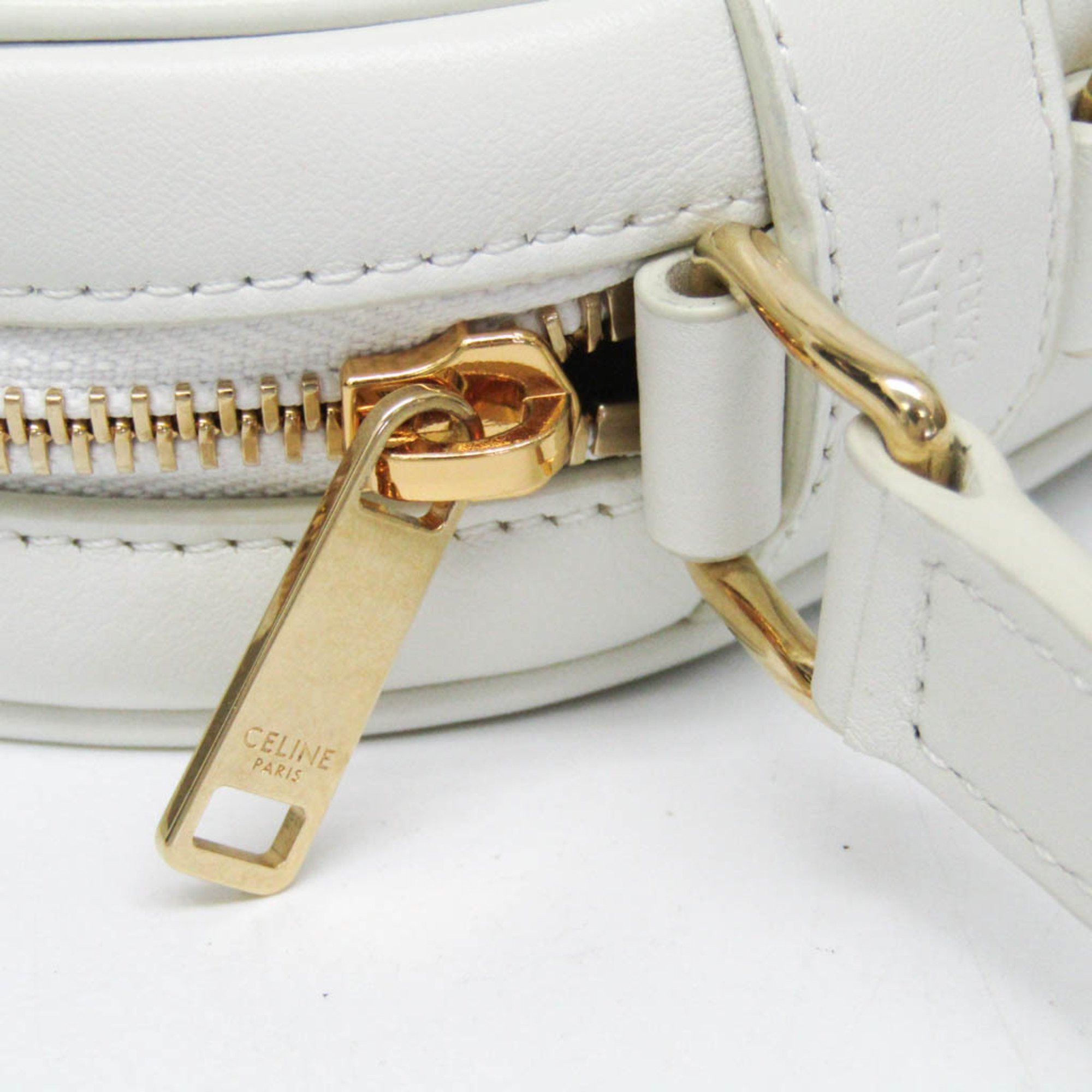 Celine Celine C Charm Medium Camera Bag 188353BFH Women's Leather Shoulder Bag White Size ONE SIZE - 9 Thumbnail