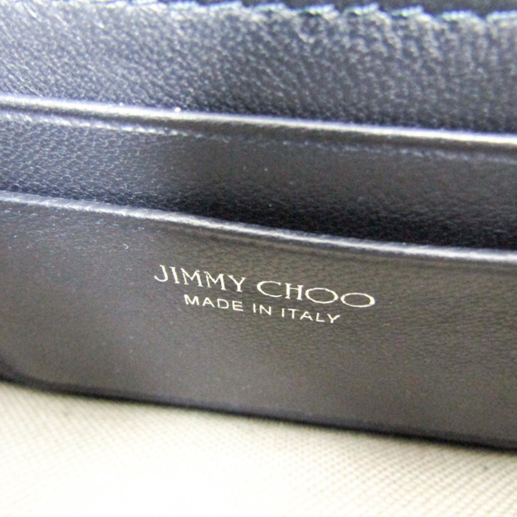 Jimmy Choo Jimmy Choo FINLEY 0C2585 Women's Leather Shoulder Bag Metallic Purple Size ONE SIZE - 12 Thumbnail