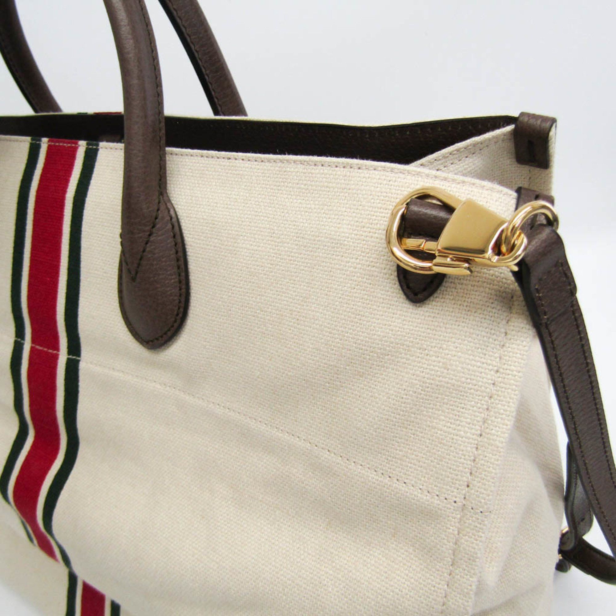 Gucci Gucci Sherry Line Interlocking G 658876 Men,Women Canvas,Leather Shoulder Bag,Tote Bag Off-white Size ONE SIZE - 7 Thumbnail