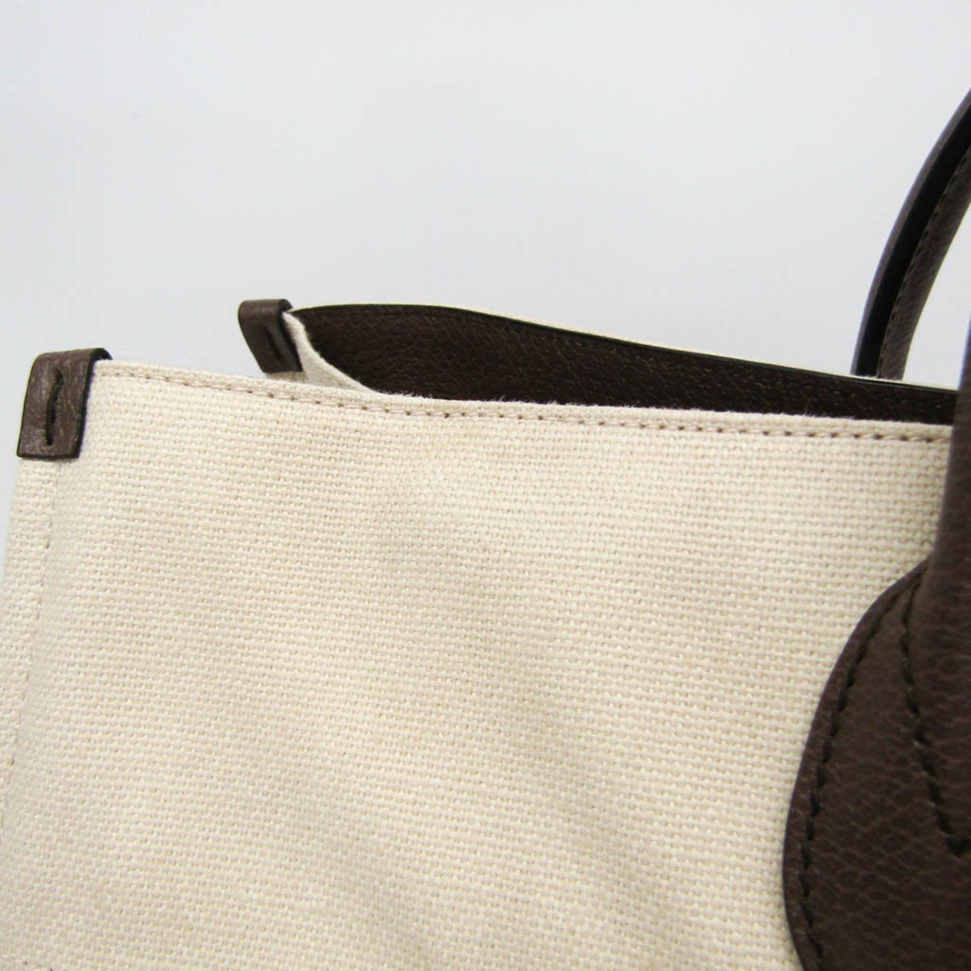 Gucci Gucci Sherry Line Interlocking G 658876 Men,Women Canvas,Leather Shoulder Bag,Tote Bag Off-white Size ONE SIZE - 8 Thumbnail