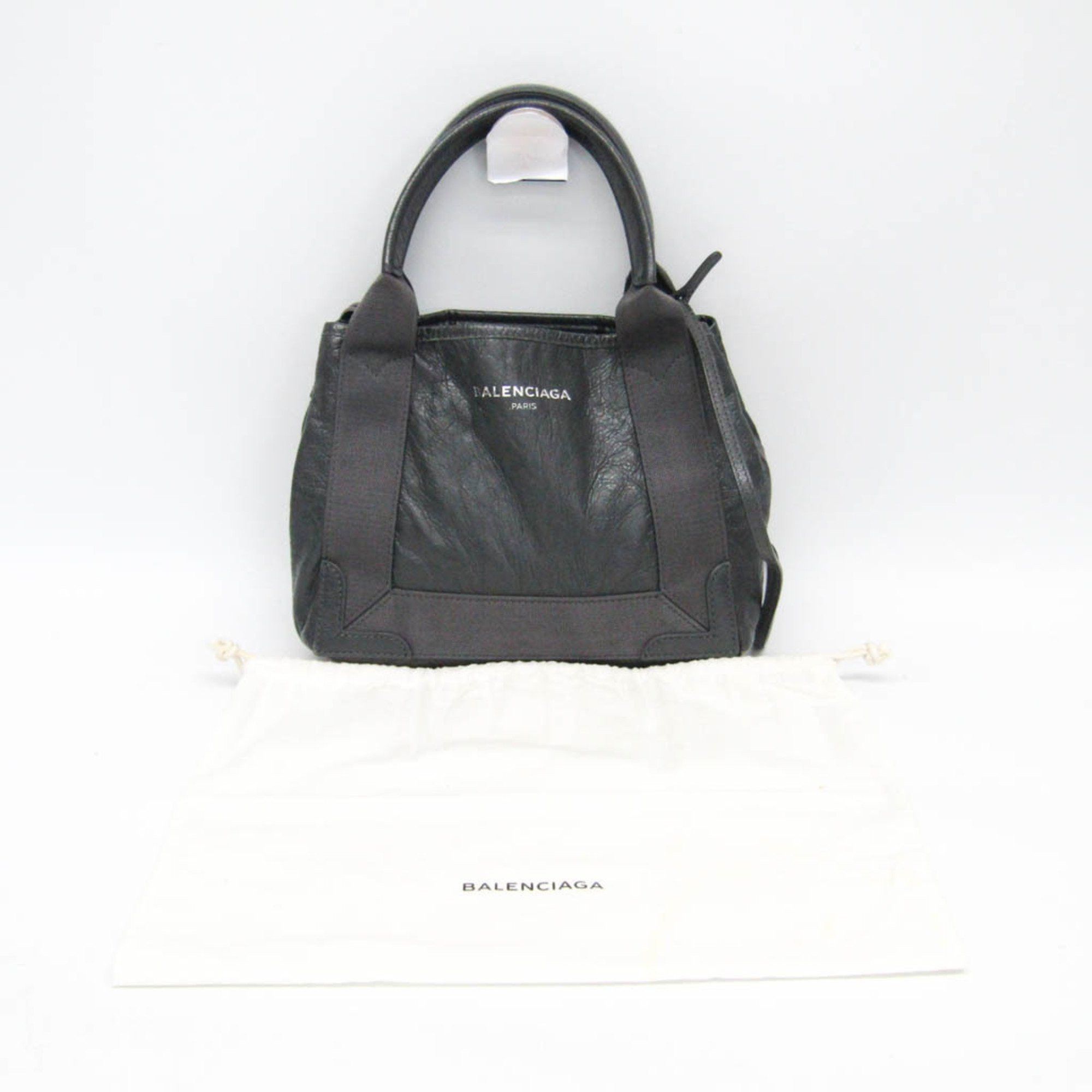 Balenciaga Balenciaga Navy Cabas XS 390346 Women's Leather Handbag,Shoulder Bag Dark Gray Size ONE SIZE - 2 Thumbnail