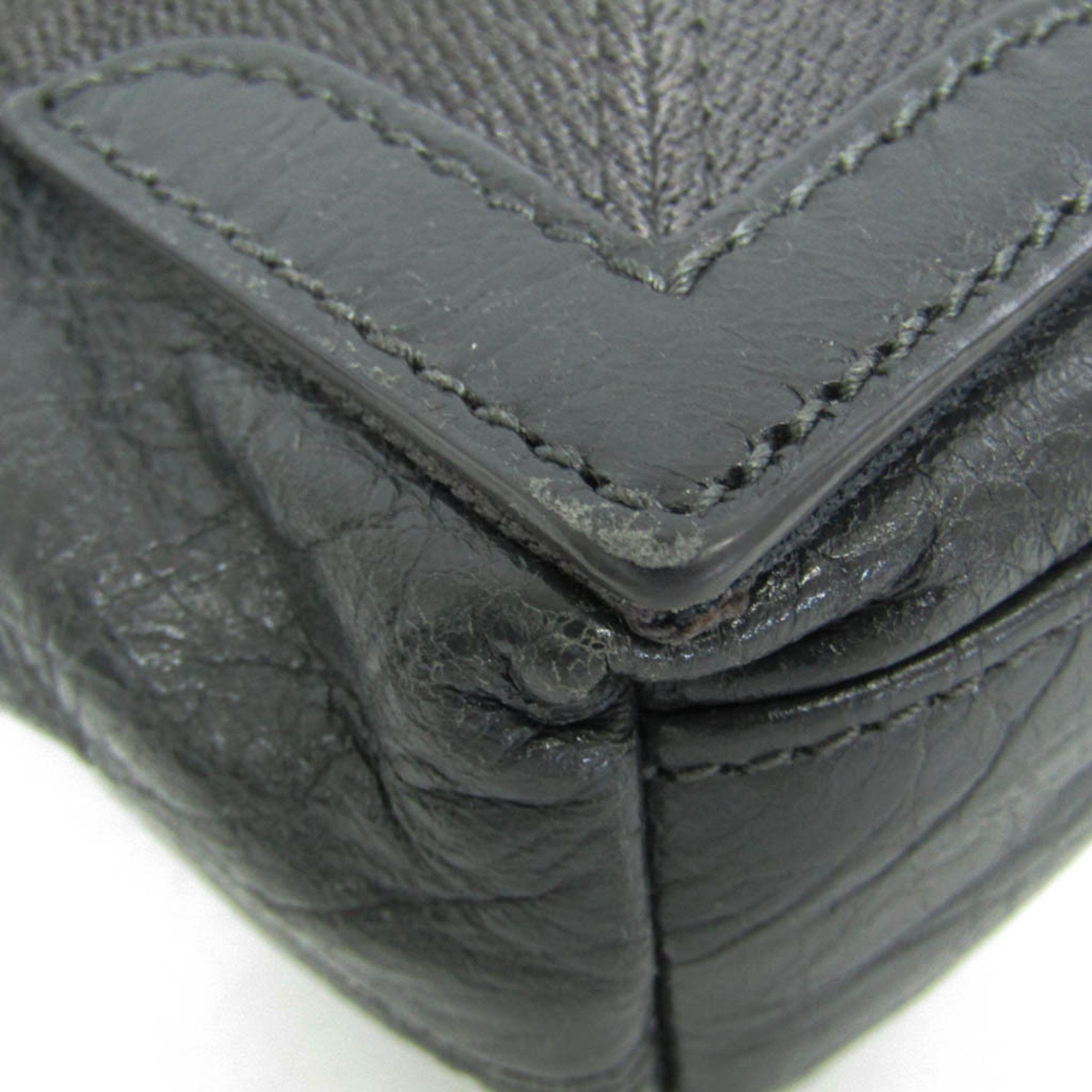 Balenciaga Balenciaga Navy Cabas XS 390346 Women's Leather Handbag,Shoulder Bag Dark Gray Size ONE SIZE - 6 Thumbnail