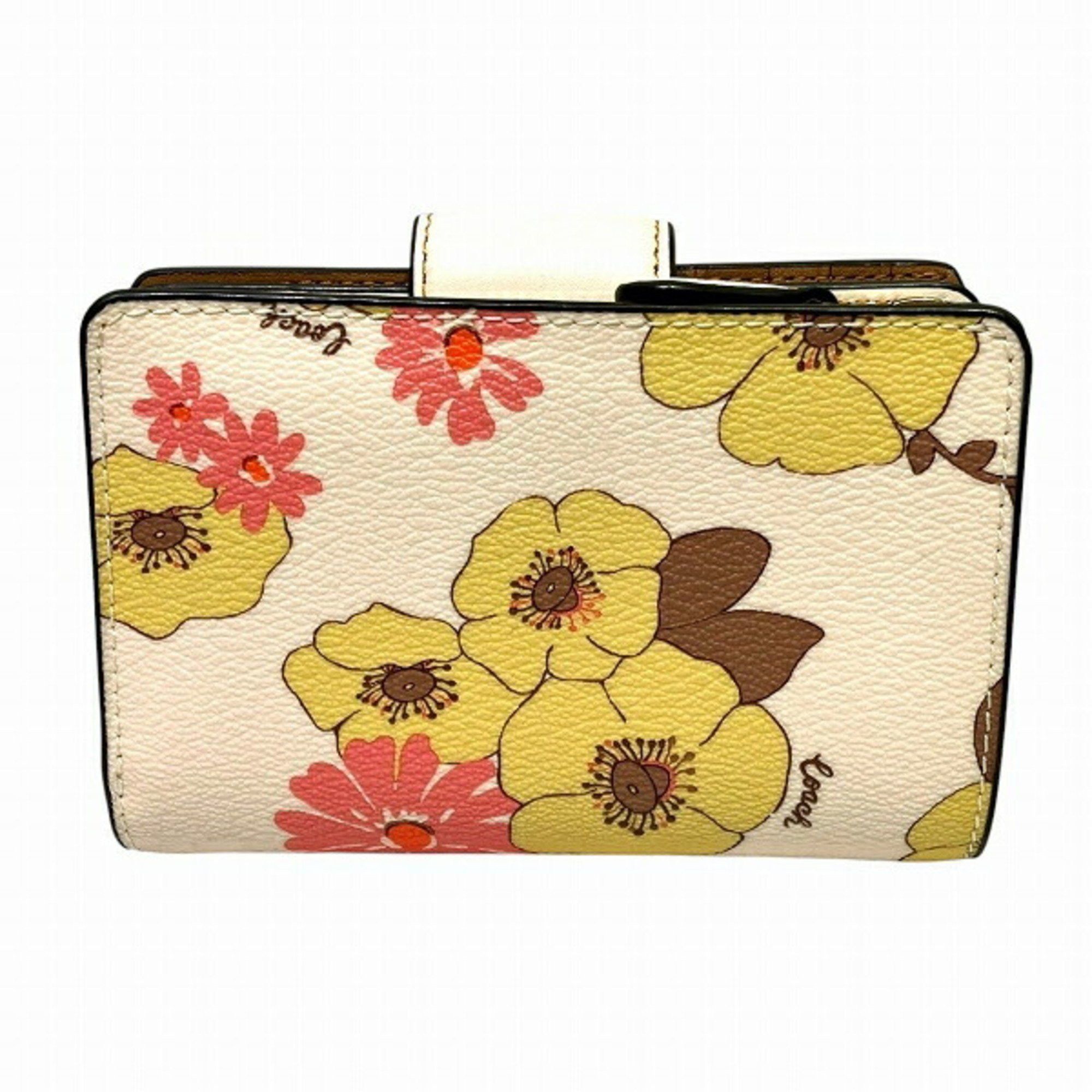 Coach Coach Floral Cluster Print Medium Corner CH734 Bi-fold Wallet for Women Size ONE SIZE - 2 Thumbnail