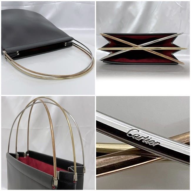 Cartier CARTIER Tote Bag Black Leather Size ONE SIZE - 3 Thumbnail