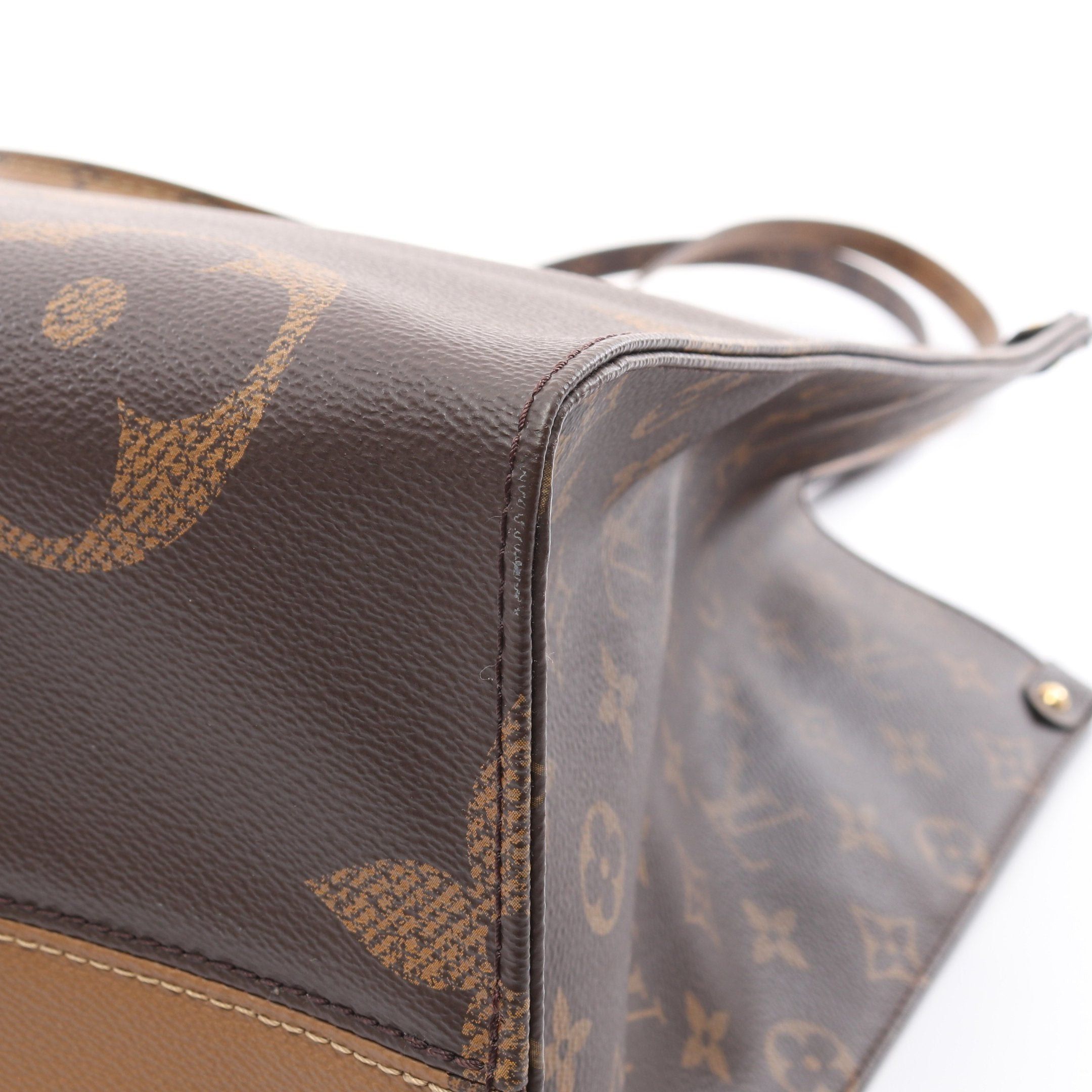 Louis Vuitton Louis Vuitton On-The-Go Gm Monogram Giant Reverse Shoulder Bag Tote Brown Beige Size ONE SIZE - 7 Thumbnail