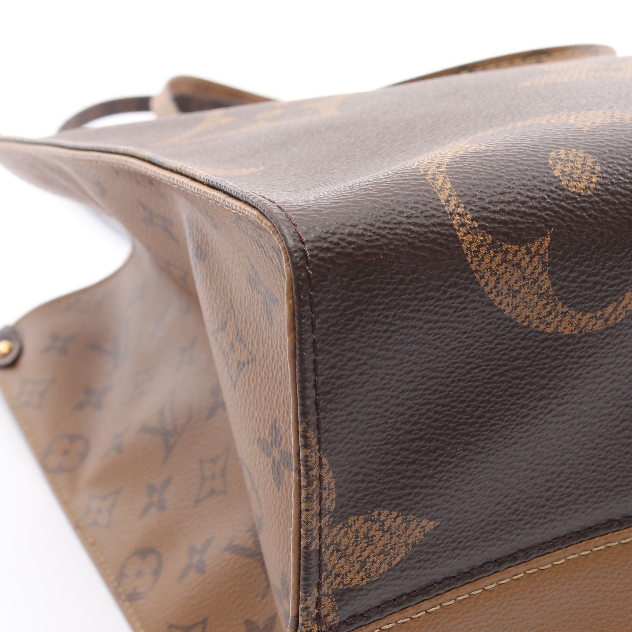 Louis Vuitton Louis Vuitton On-The-Go Gm Monogram Giant Reverse Shoulder Bag Tote Brown Beige Size ONE SIZE - 6 Thumbnail
