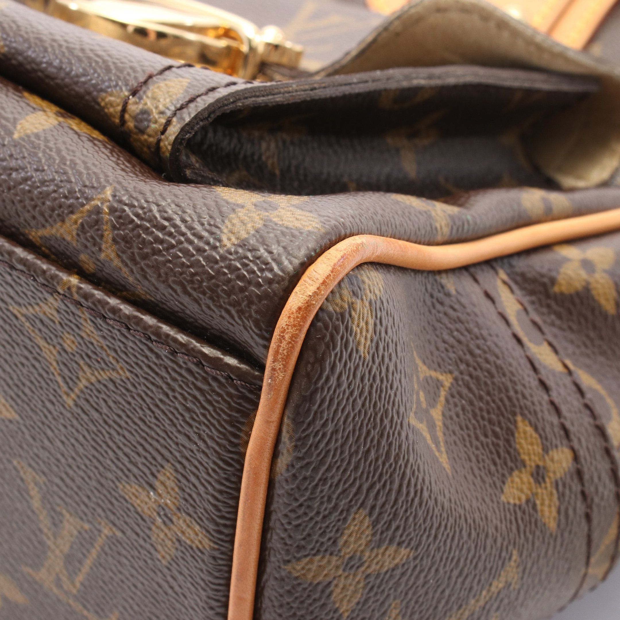 Louis Vuitton Louis Vuitton Manhattan Gm Monogram Handbag Leather Brown Size ONE SIZE - 8 Thumbnail