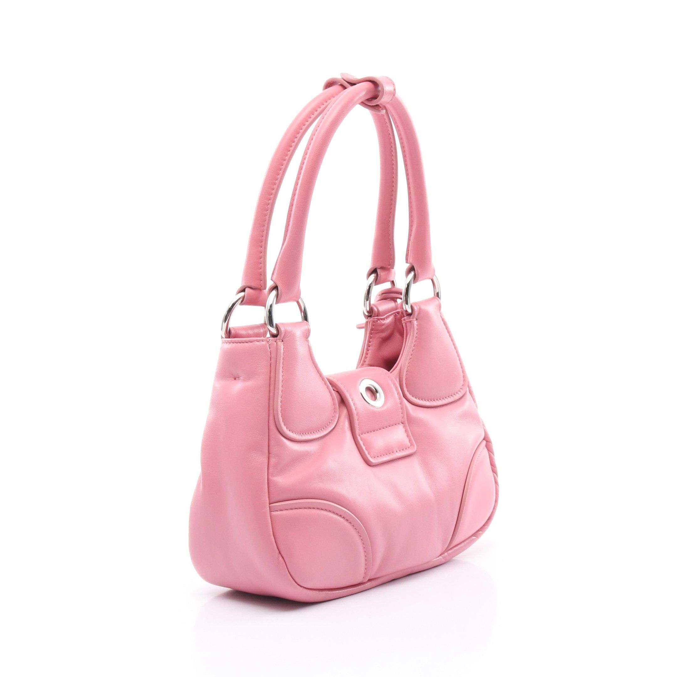 Prada Prada Moon Handbag Leather Pink Size ONE SIZE - 2 Thumbnail