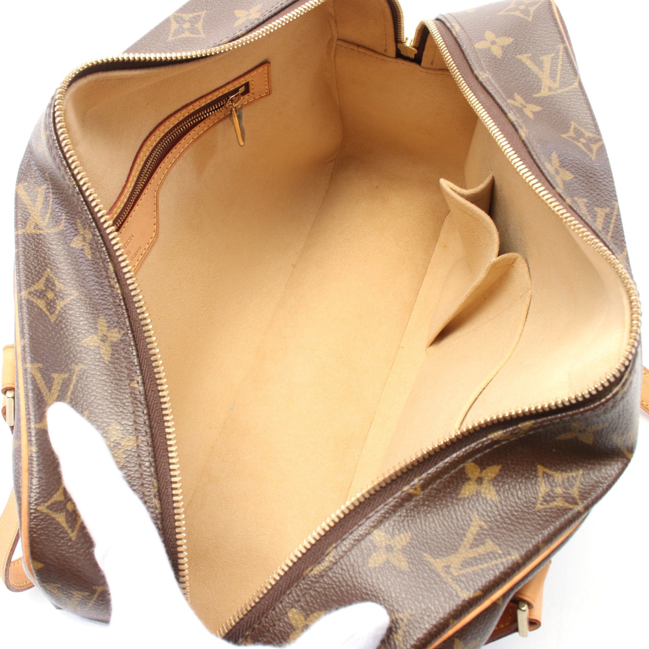 Louis Vuitton Cite Gm Monogram Shoulder Bag Leather Brown