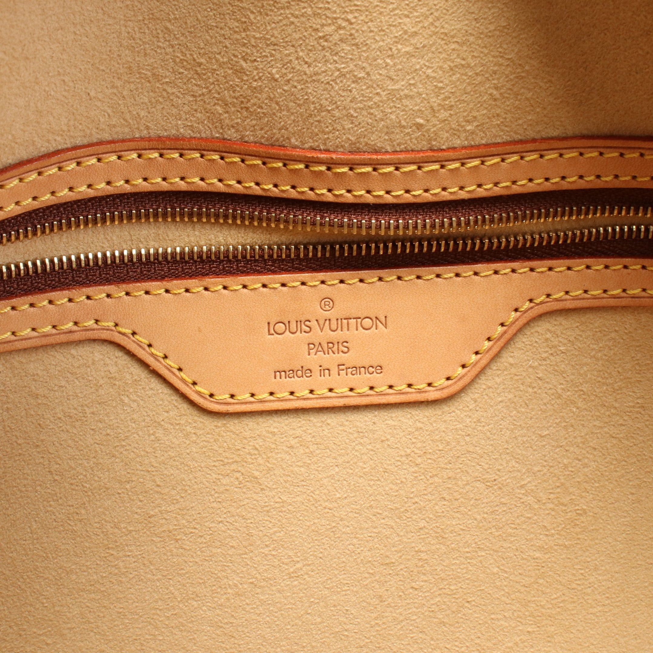 Louis Vuitton Cite Gm Monogram Shoulder Bag Leather Brown