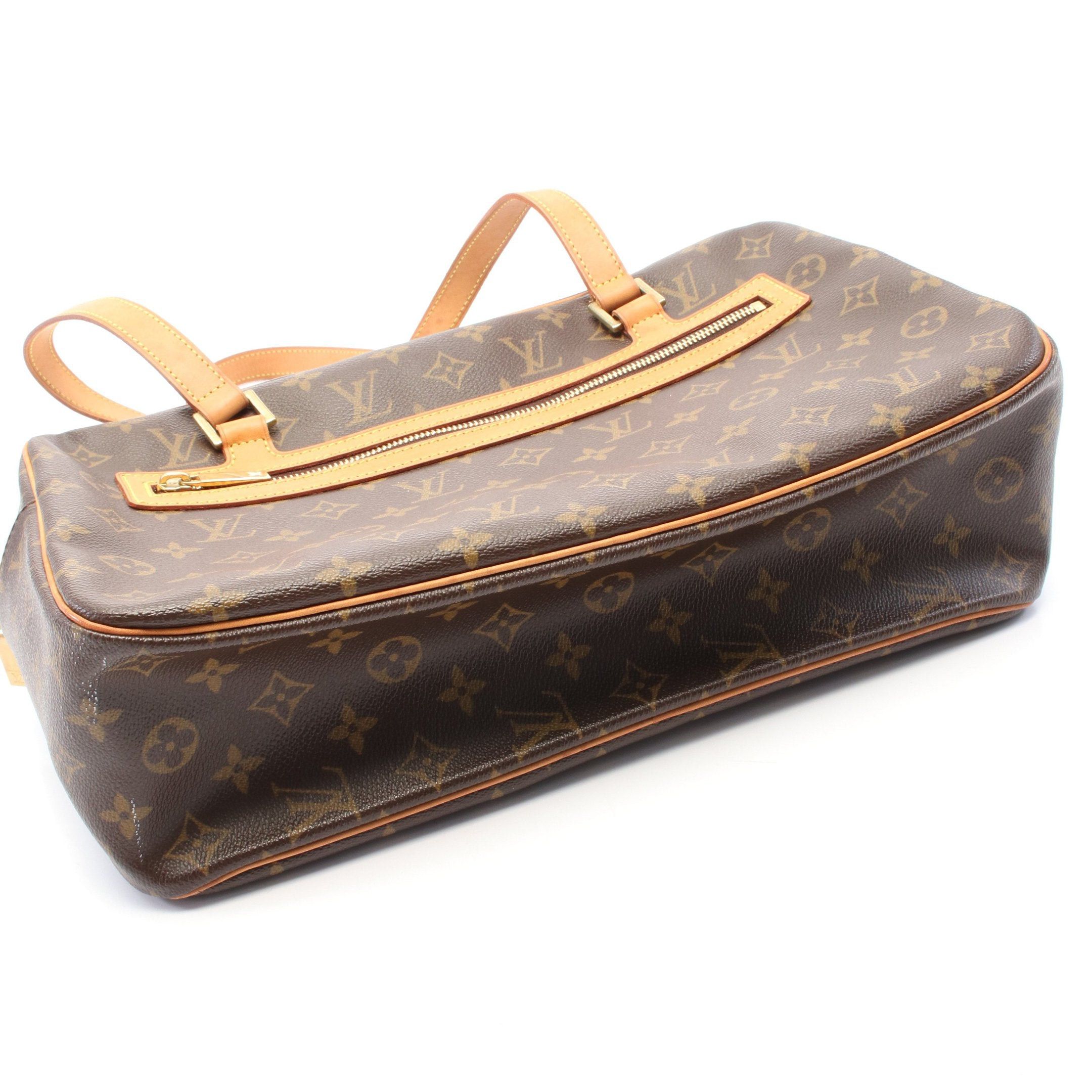 Louis Vuitton Cite Gm Monogram Shoulder Bag Leather Brown