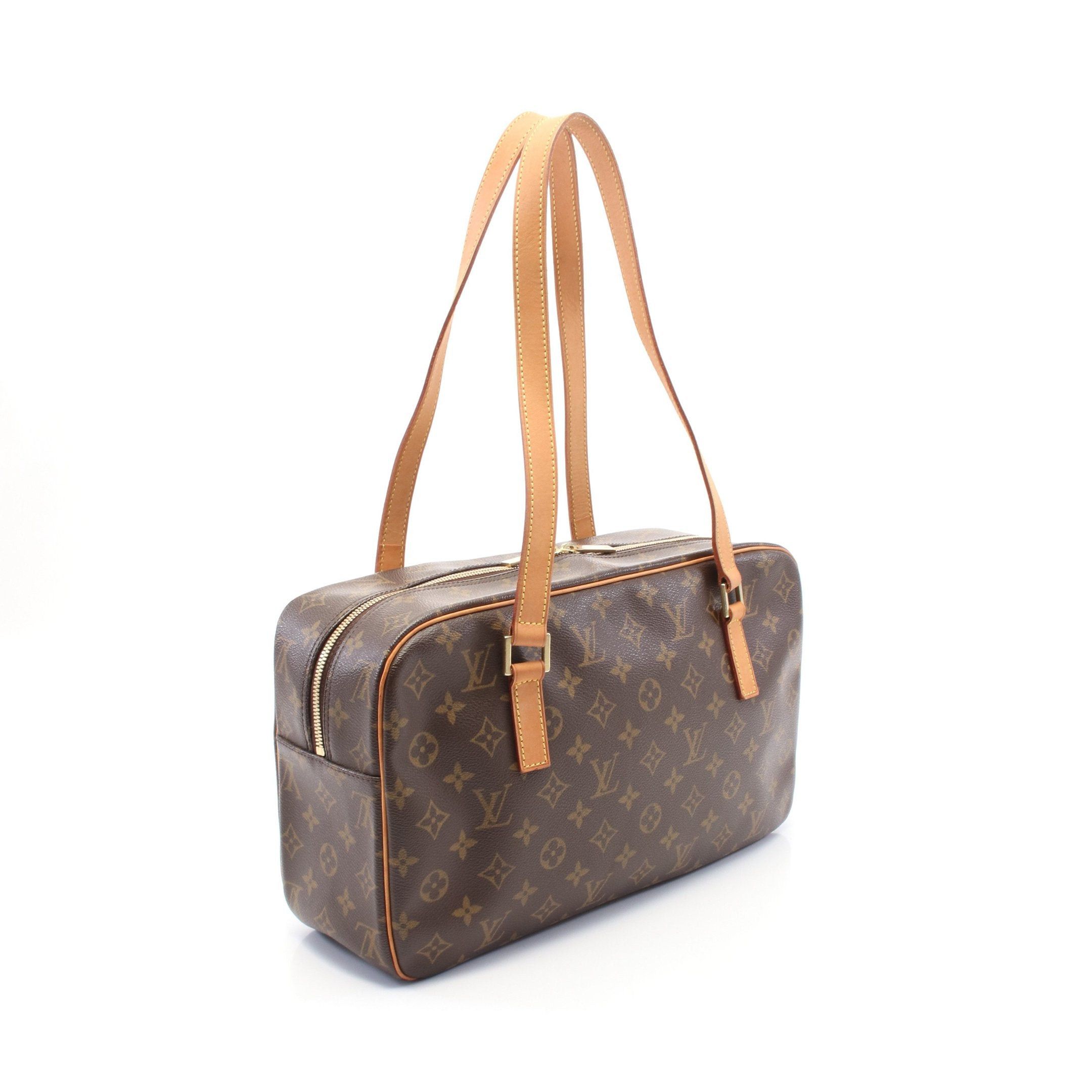 Louis Vuitton Cite Gm Monogram Shoulder Bag Leather Brown