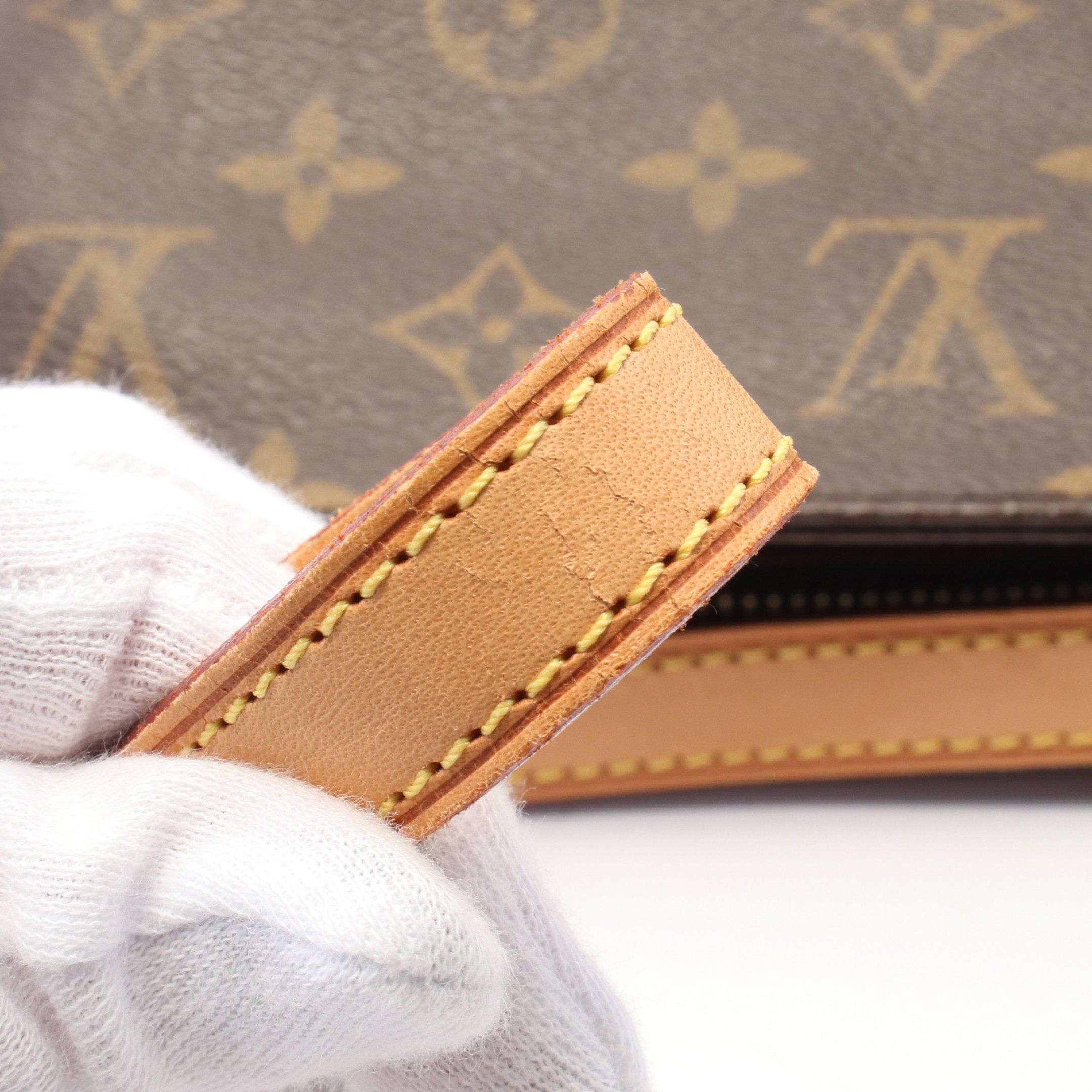 Louis Vuitton Louis Vuitton Trotteur Monogram Shoulder Bag Leather Brown Size ONE SIZE - 8 Thumbnail