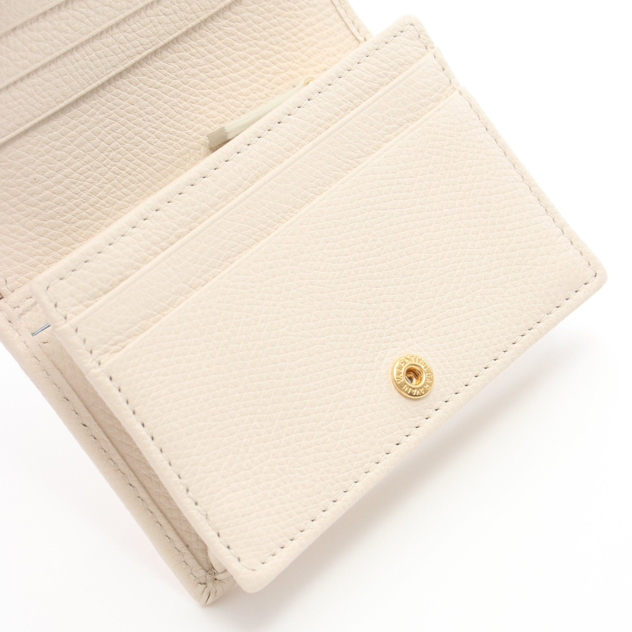 Valentino Valentino Bi-Fold Wallet Leather Off White Size ONE SIZE - 5 Thumbnail
