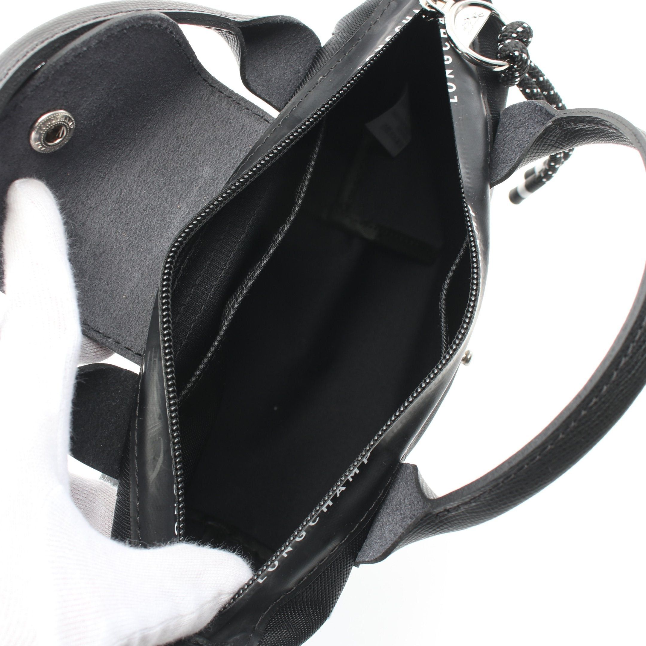 Longchamp Longchamp Le Preage Energy Xs Handbag Canvas Leather Black Size ONE SIZE - 3 Thumbnail