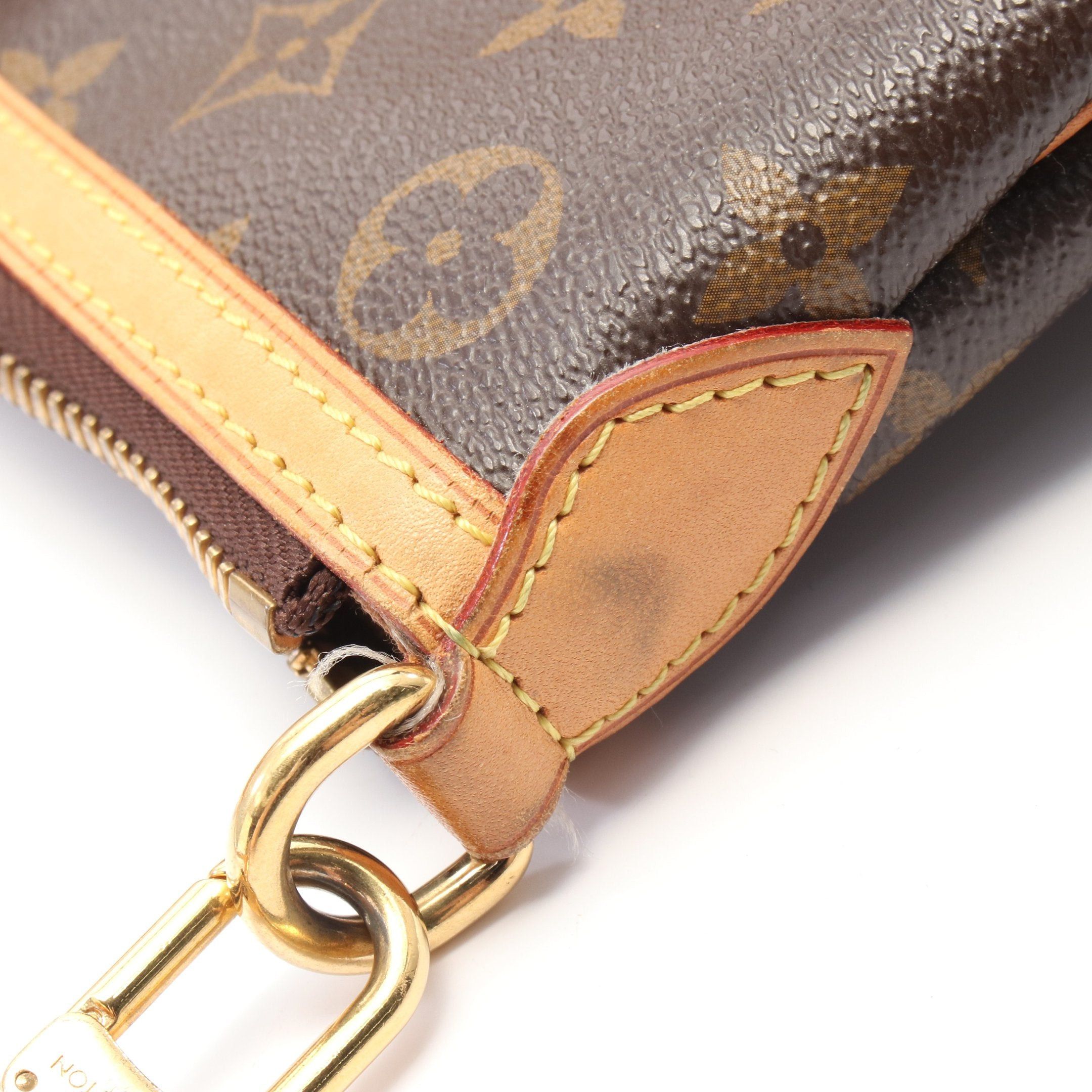 Louis Vuitton Louis Vuitton Palermo Pm Monogram Handbag Leather Brown Size ONE SIZE - 8 Thumbnail