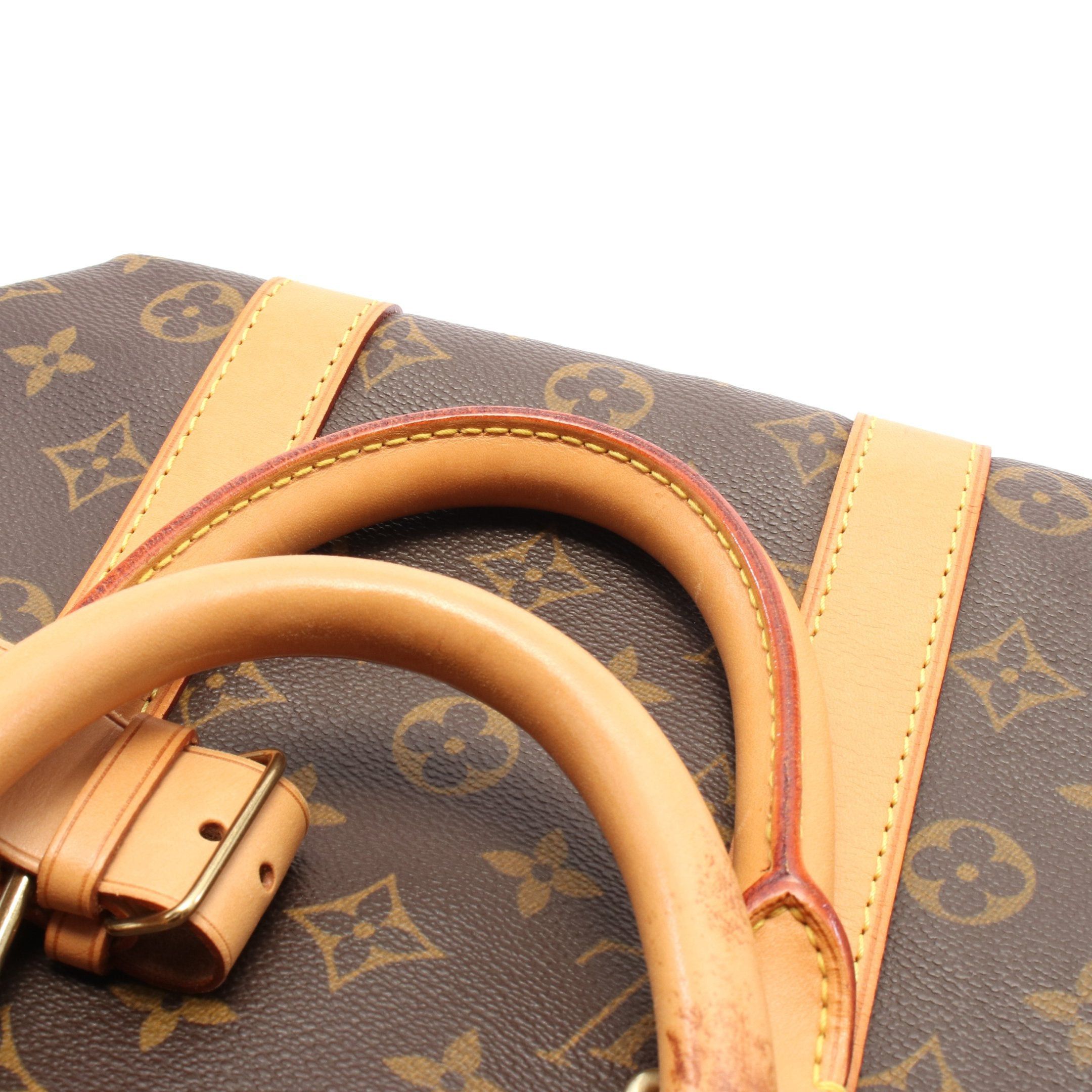 Louis Vuitton Louis Vuitton Keepall 45 Monogram Boston Bag Leather Brown Size ONE SIZE - 7 Thumbnail