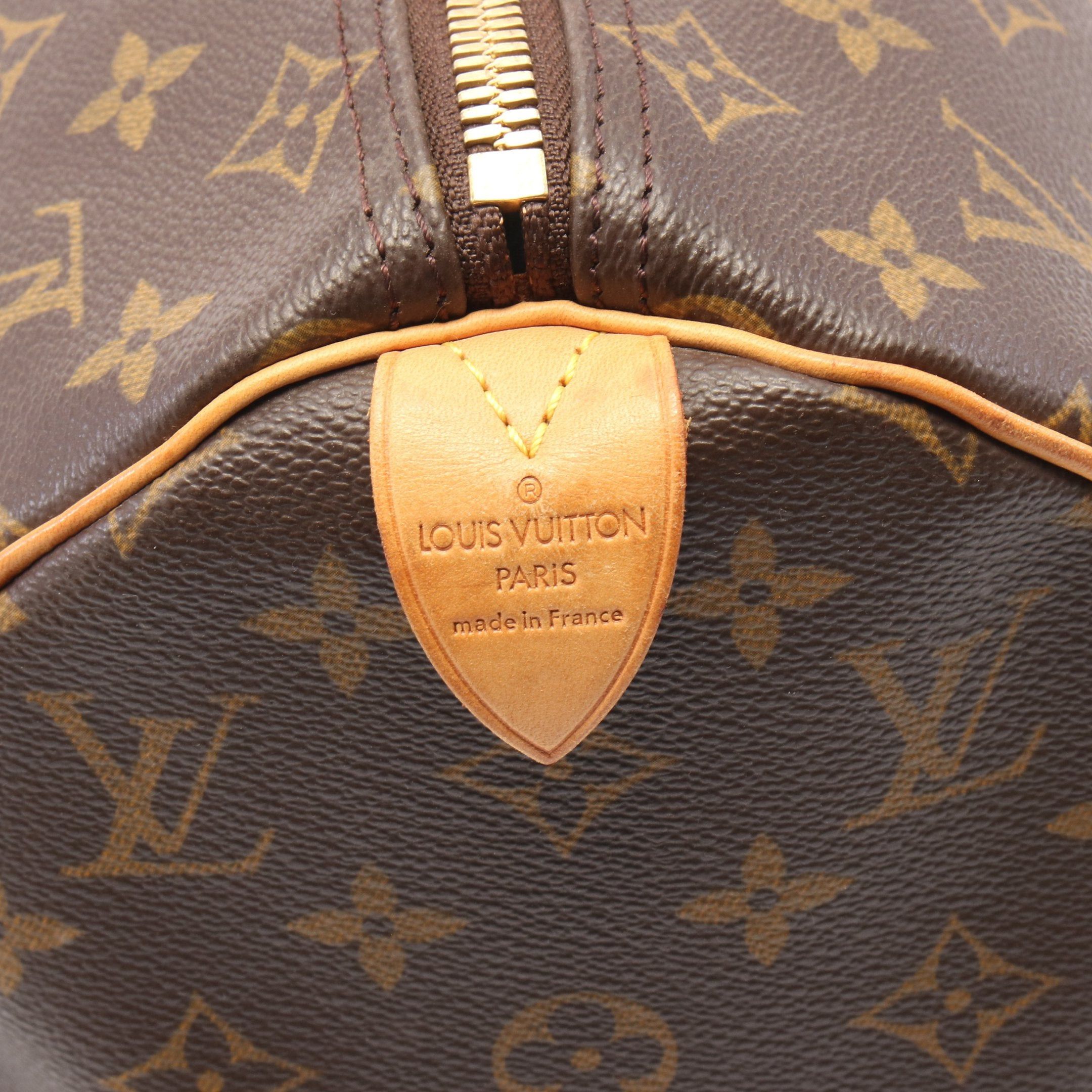 Louis Vuitton Louis Vuitton Keepall 45 Monogram Boston Bag Leather Brown Size ONE SIZE - 4 Thumbnail