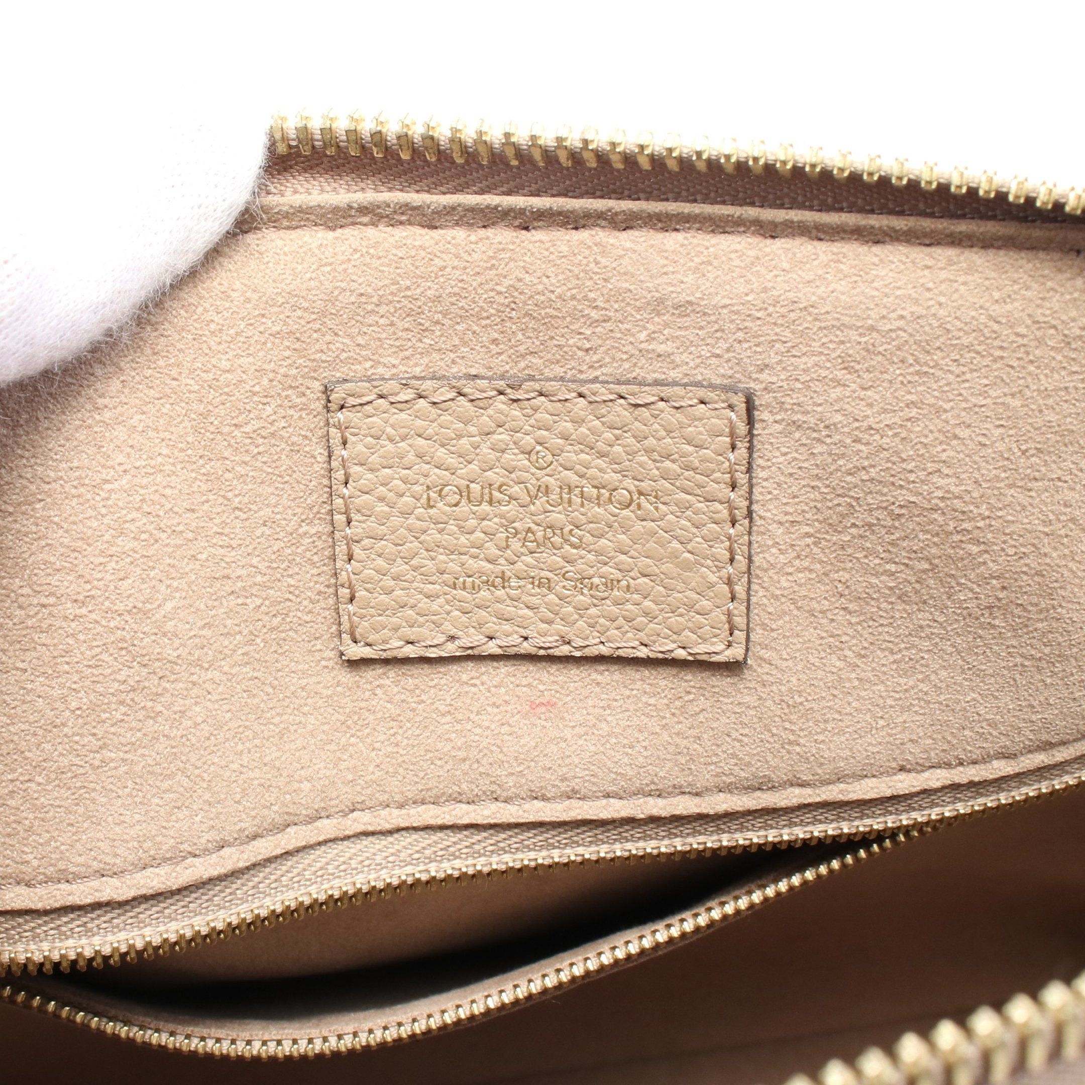 Louis Vuitton Louis Vuitton Speedy 25 Monogram Empreinte Giant Tourterelle Handbag Leather Gray Beige Size ONE SIZE - 4 Thumbnail