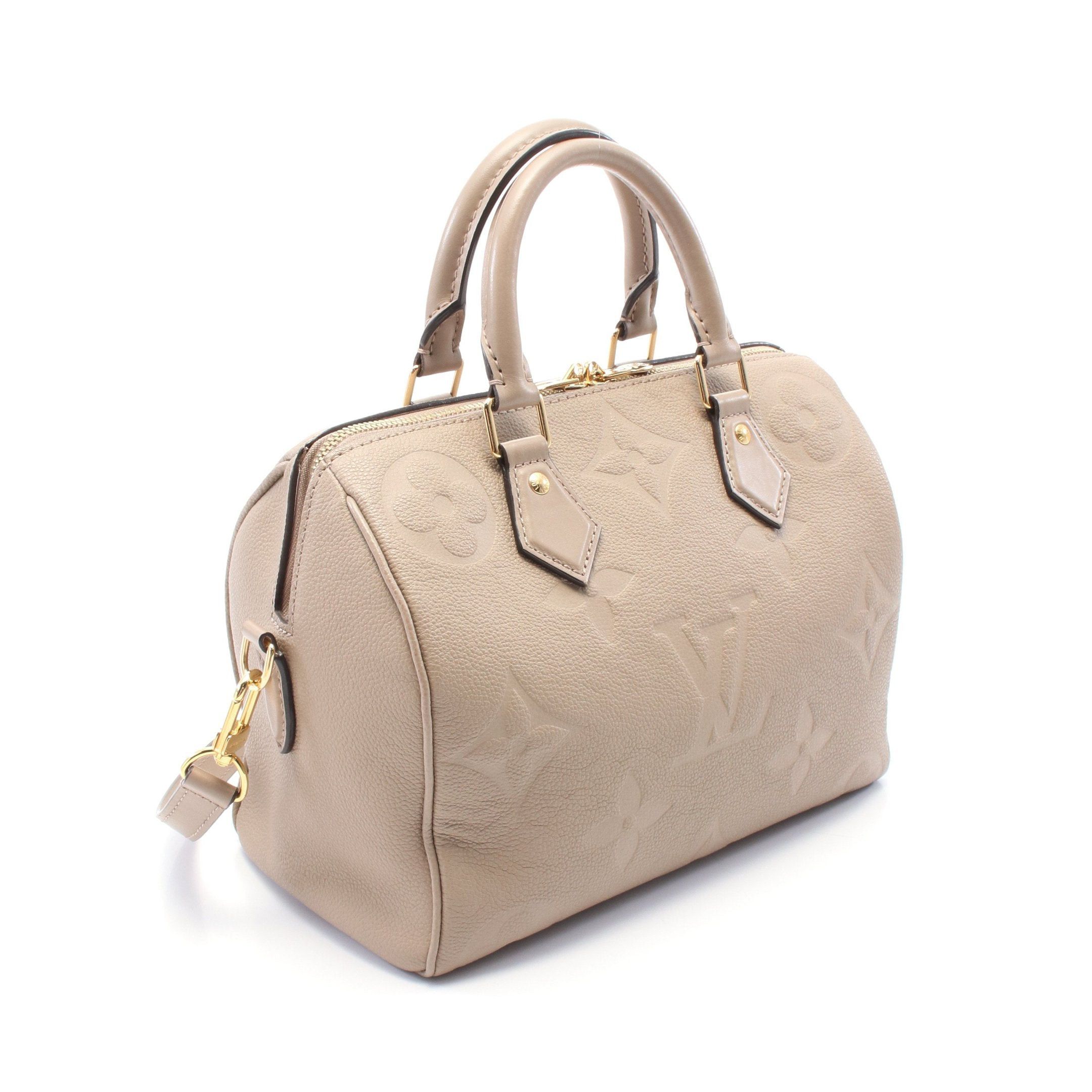 Louis Vuitton Louis Vuitton Speedy 25 Monogram Empreinte Giant Tourterelle Handbag Leather Gray Beige Size ONE SIZE - 2 Thumbnail