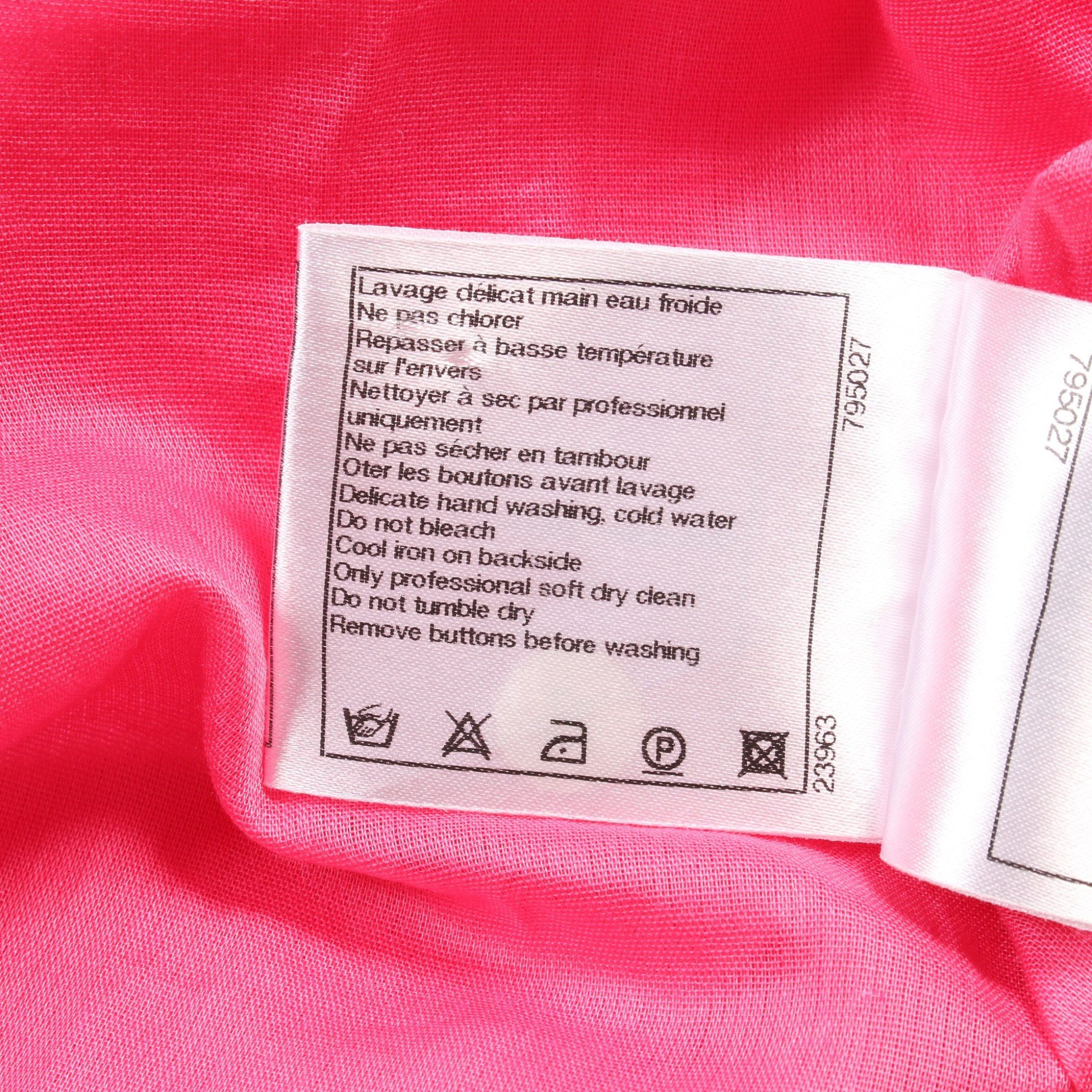 Chanel Chanel Cocomark Button Shirt Cotton Pink Size ONE SIZE - 6 Thumbnail