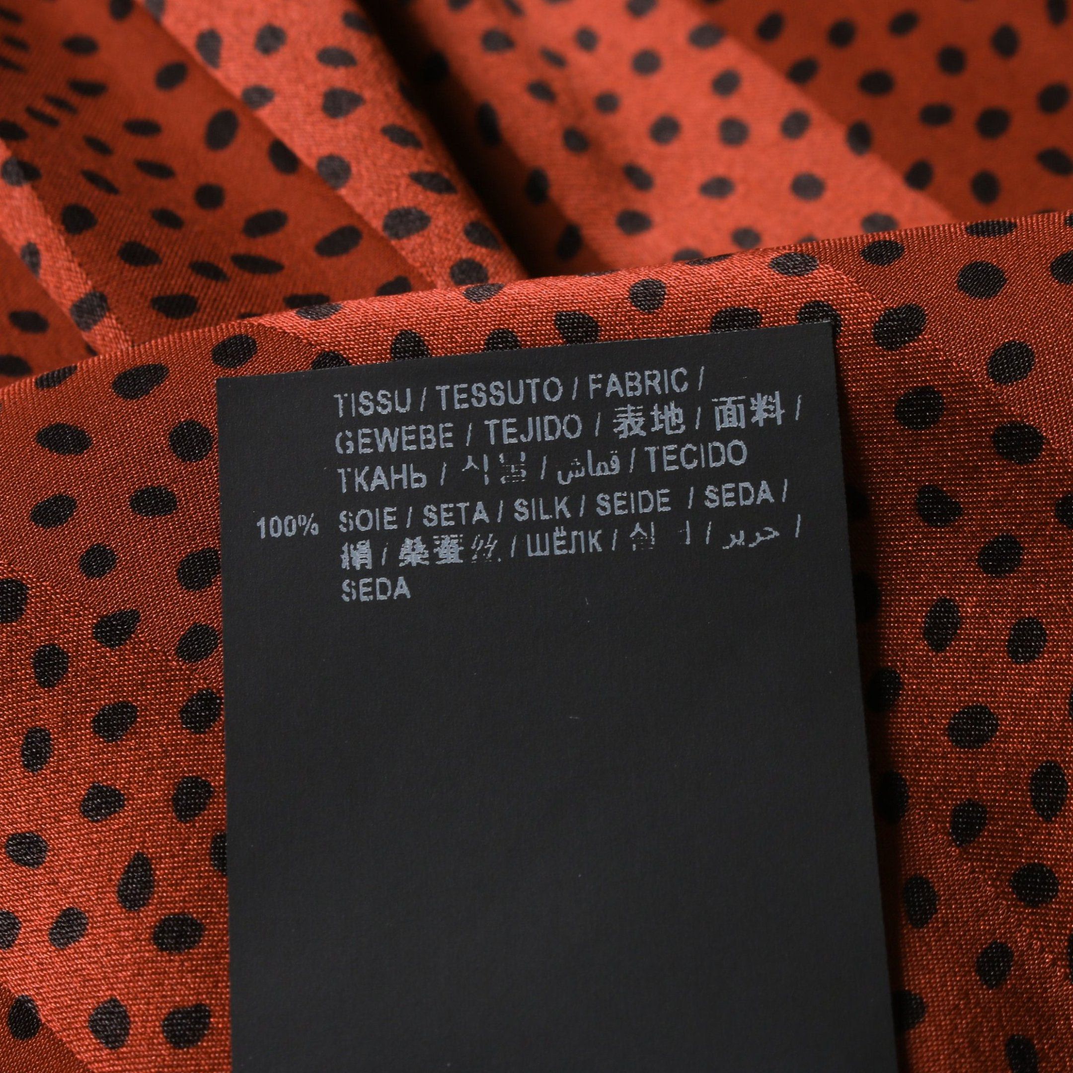 Yves Saint Laurent Yves Saint Laurent Blouse Dot Stripe Silk Red Brown Black Size ONE SIZE - 4 Thumbnail