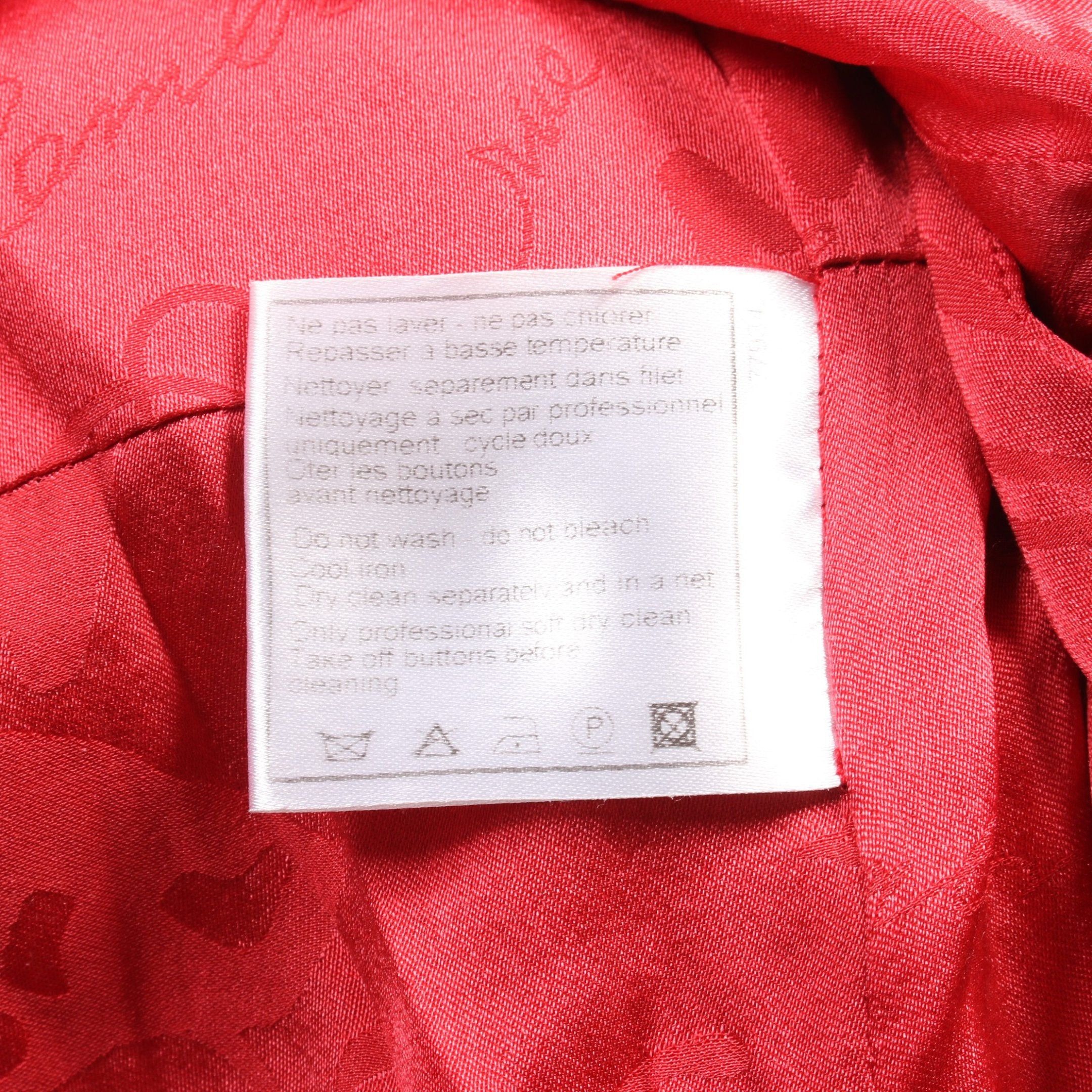 Chanel Chanel One Piece Check Wool Nylon Red 07A Size ONE SIZE - 5 Thumbnail