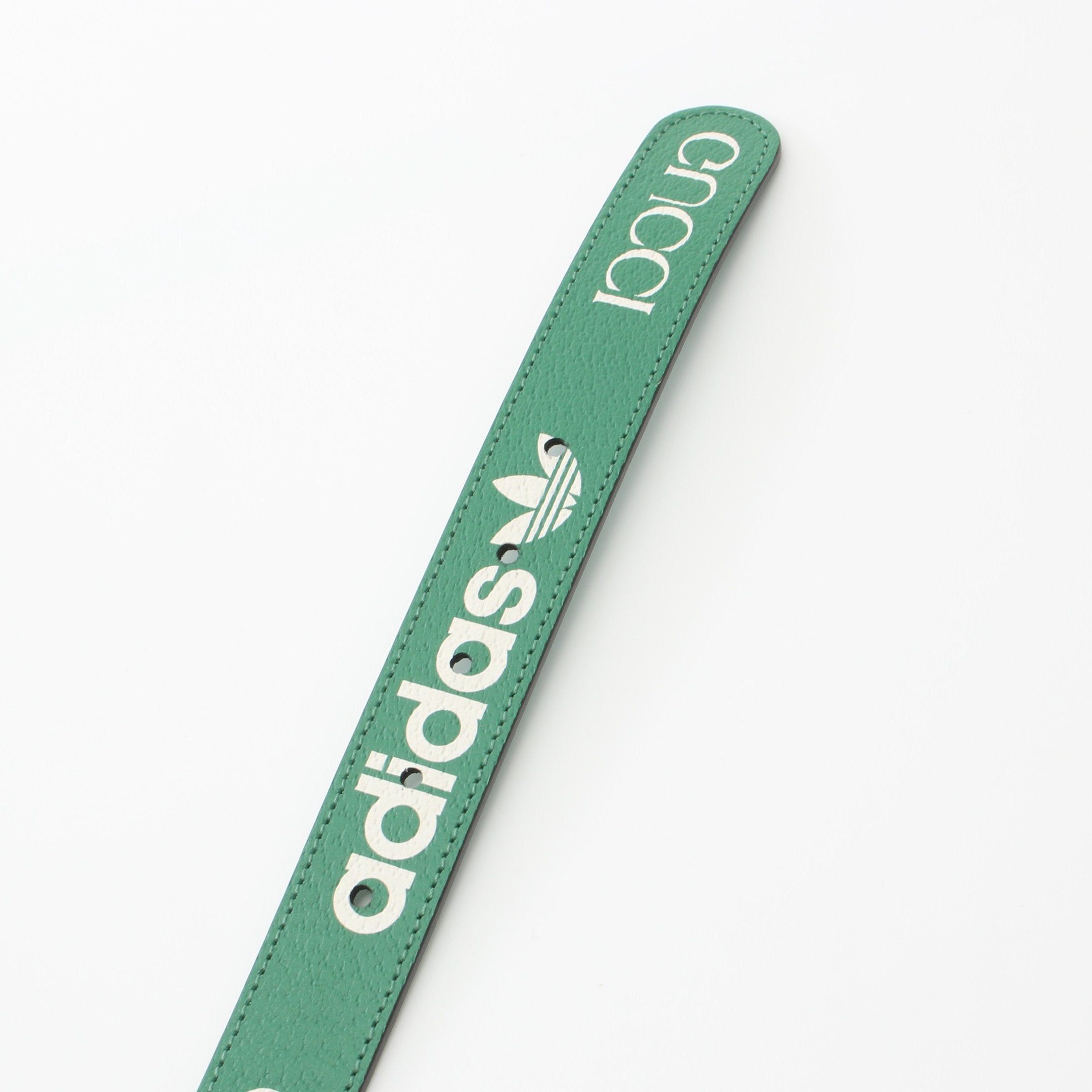 Gucci Gucci Gucci * Adidas Belt Leather Green White Size ONE SIZE - 3 Thumbnail