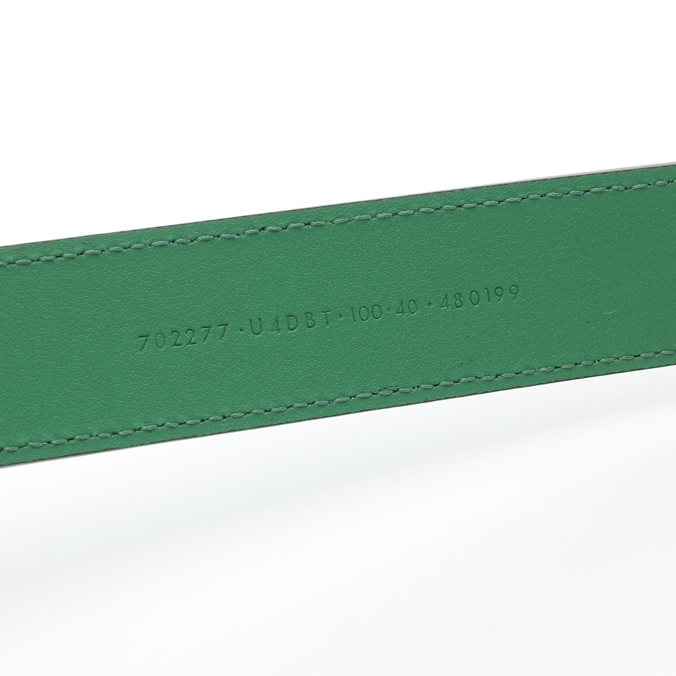 Gucci Gucci Gucci * Adidas Belt Leather Green White Size ONE SIZE - 5 Thumbnail