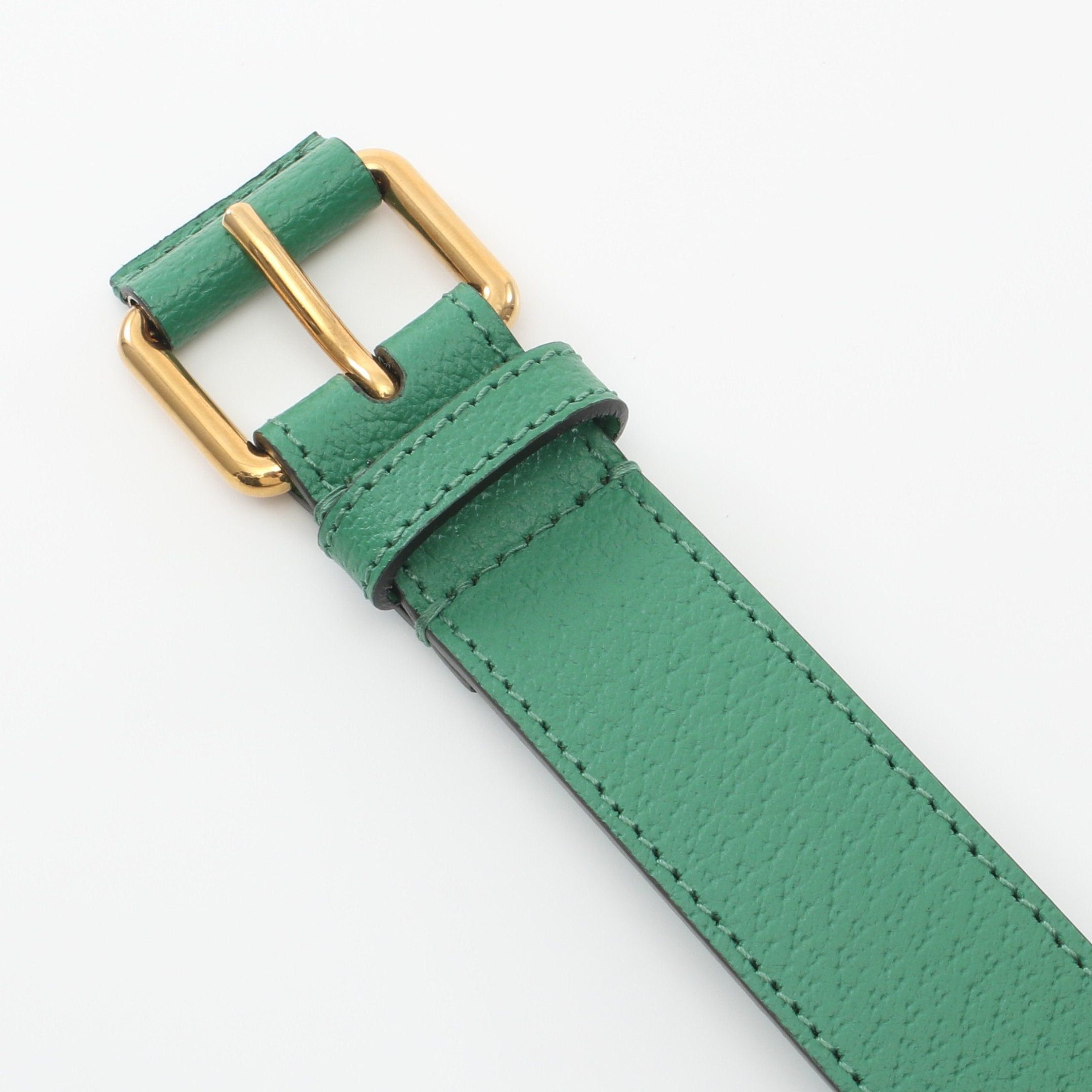 Gucci Gucci Gucci * Adidas Belt Leather Green White Size ONE SIZE - 2 Thumbnail