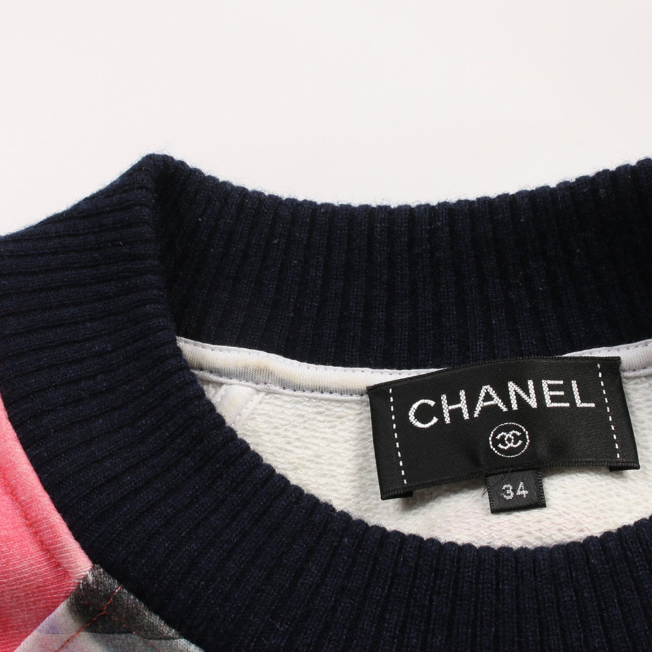 Chanel Chanel Abstract Airport Motif Crewneck Pullover Sweatshirt Cotton Multicolor Size ONE SIZE - 10 Thumbnail