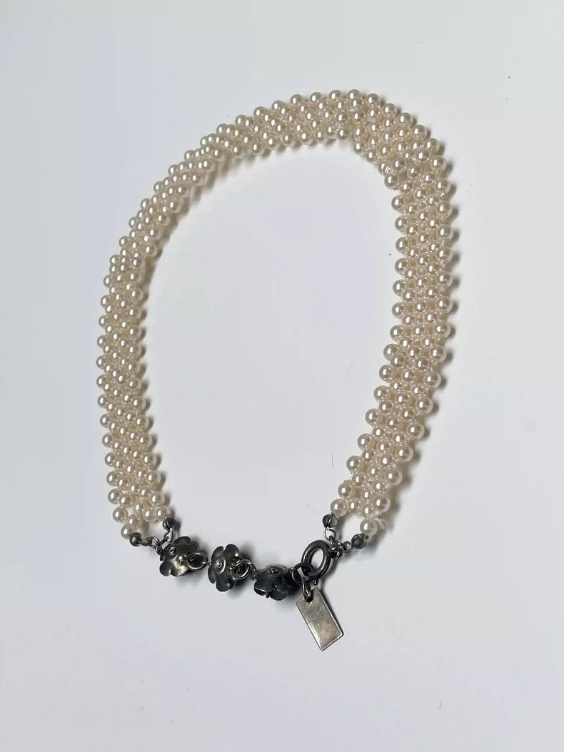 Kenzo Kenzo Vintage Pearl Choker Necklace with Roses-dmc Size ONE SIZE - 3 Thumbnail