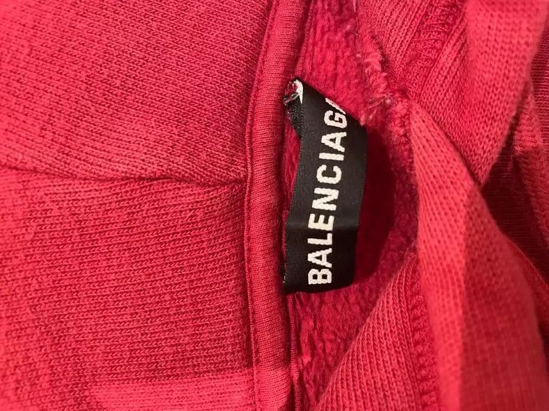 Balenciaga Balenciaga Red Embroidered Hoodie for Men and Women-dmc Size US XS / EU 42 / 0 - 2 Thumbnail