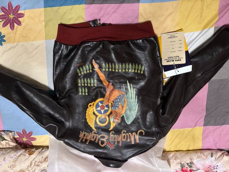 The Real McCoy's Mighty Eighth Leather Jacket with Design-dmc Size US M / EU 48-50 / 2 - 3 Thumbnail