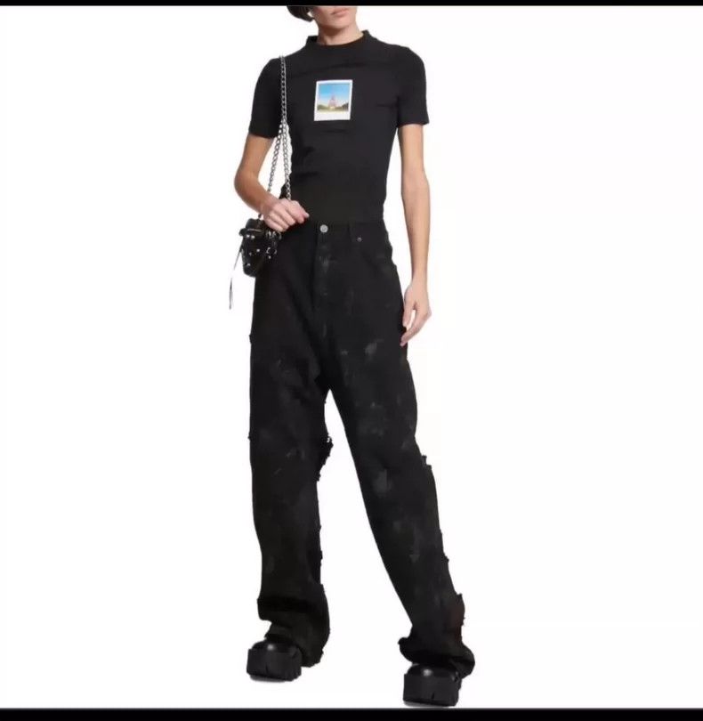 Balenciaga Balenciaga Super Destroy Black Denim Pants-dmc Size US 26 / EU 42 - 5 Thumbnail