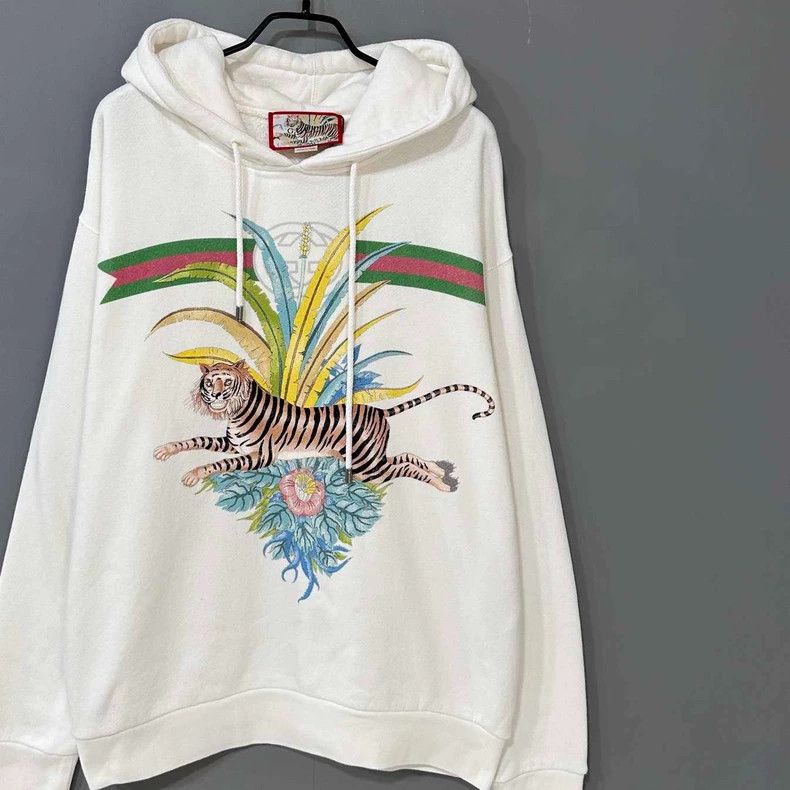 Gucci Gucci Hooded Sweatshirt with Tiger Design-dmc Size US S / EU 44-46 / 1 - 2 Thumbnail