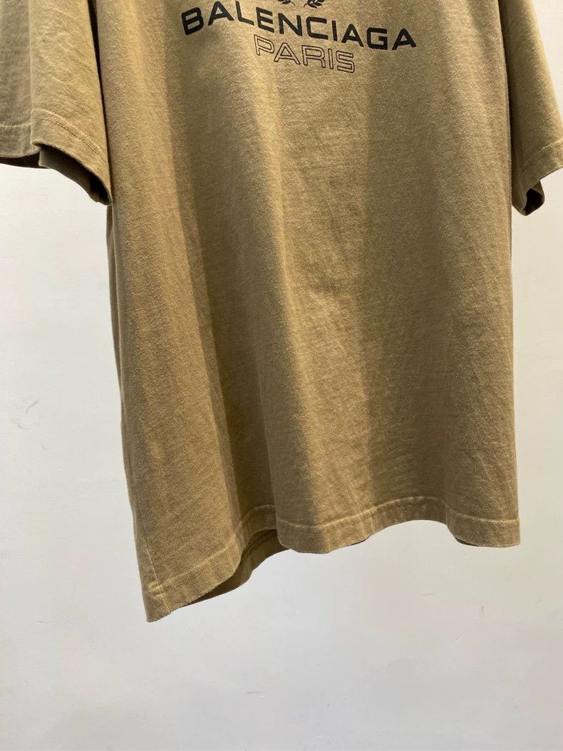 Balenciaga Balenciaga Khaki Short Sleeve T-Shirt-dmc Size US S / EU 44-46 / 1 - 4 Thumbnail