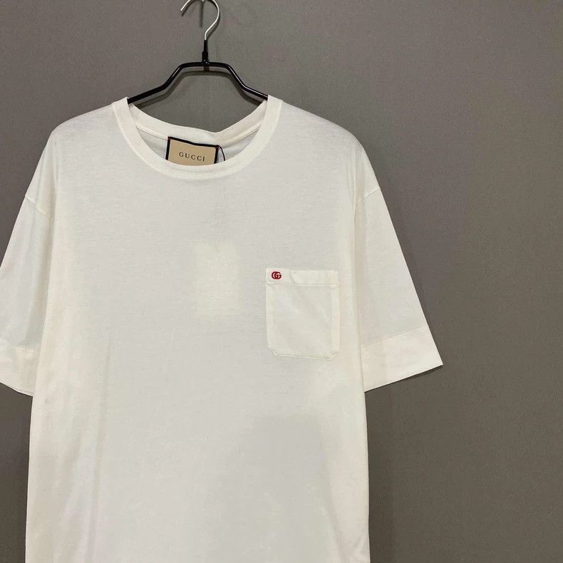 Gucci White Pocket Logo Short Sleeve T-Shirt-dmc Size US XXL / EU 58 / 5 - 2 Thumbnail