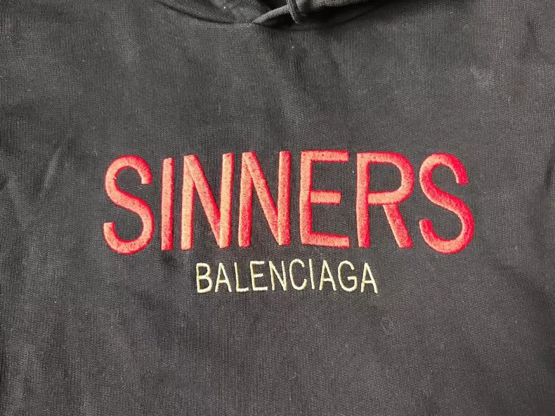 Balenciaga Balenciaga Sinners Hoodie with Red Logo-dmc Size US XS / EU 42 / 0 - 3 Thumbnail